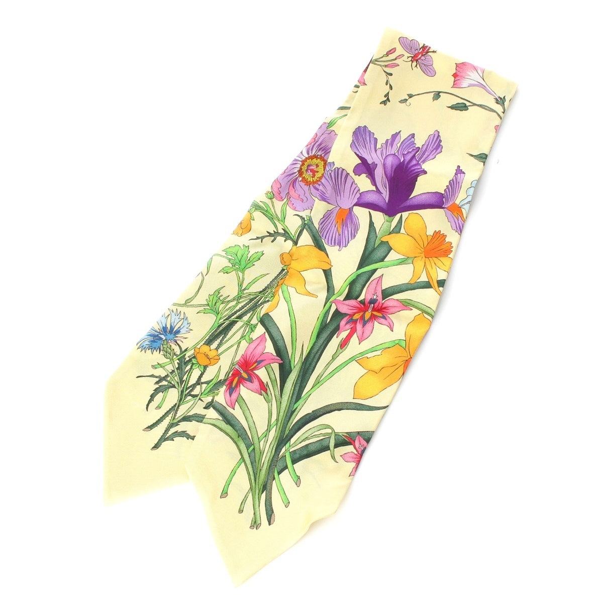 GUCCI silk Floral floral pattern scarf 733434 Yellow