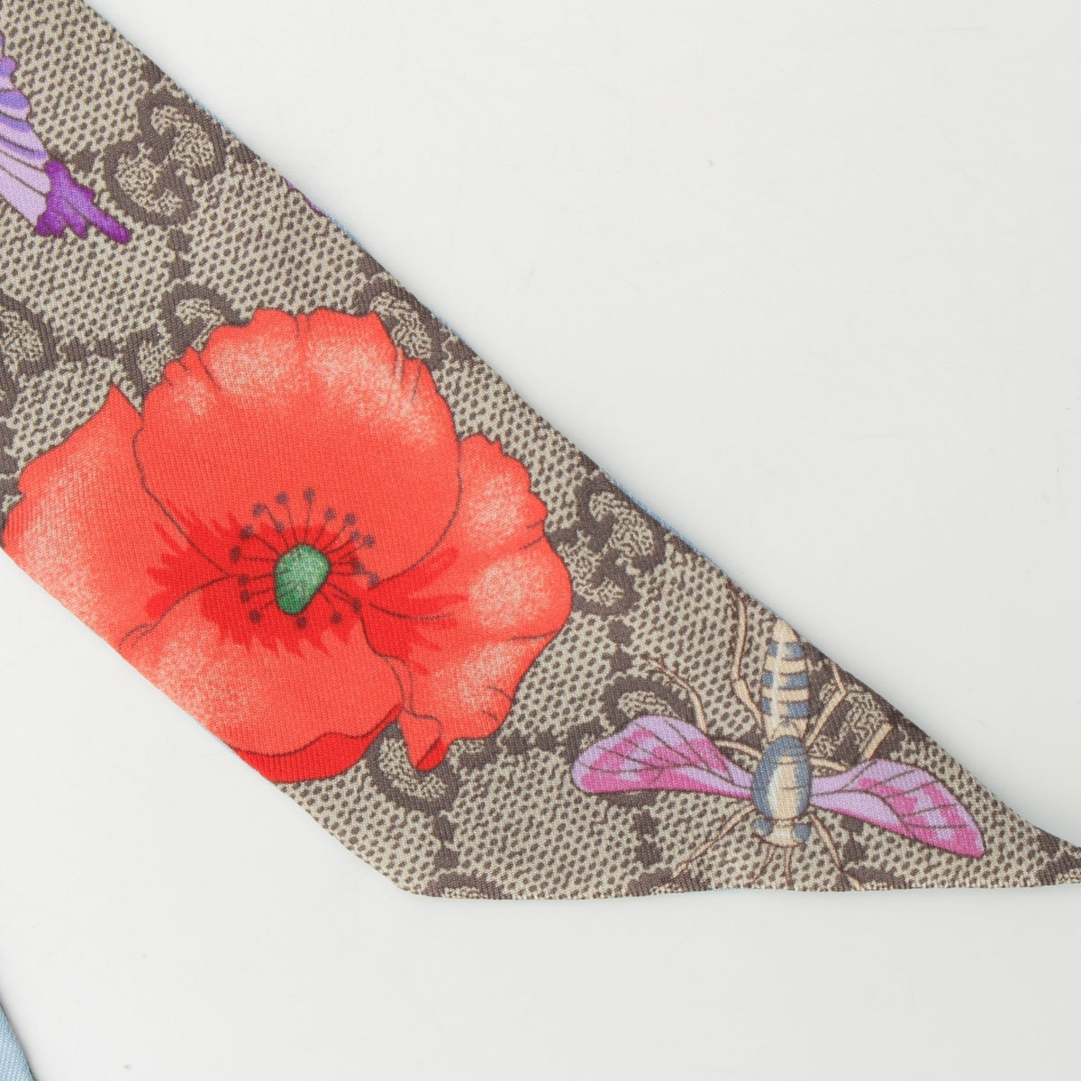 GUCCI silk GG Flora scarf 609317 blue