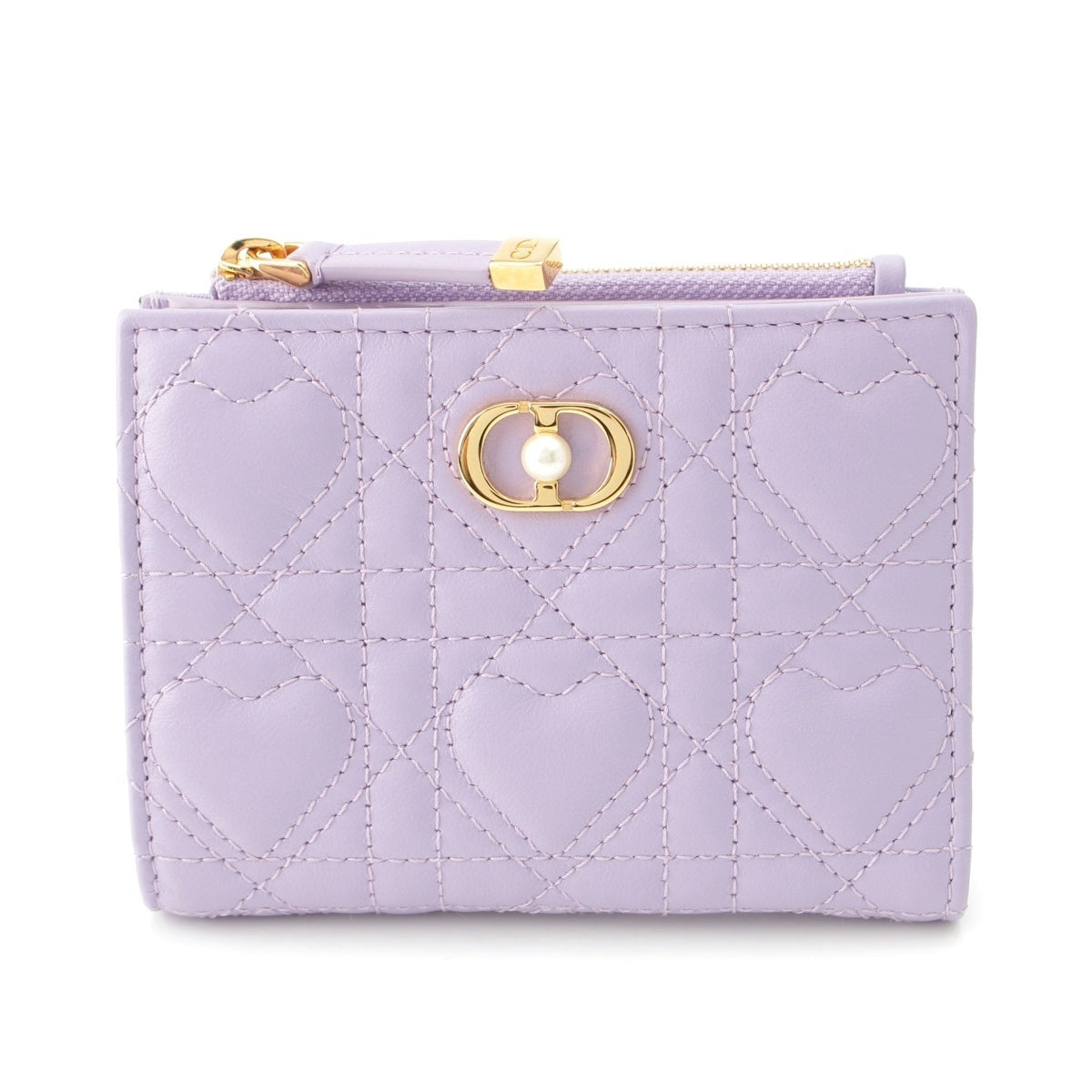 Dior Jolie Dahlia Heart Cannage Bifold Wallet Bifold Wallet S3113UNQN401U lavender