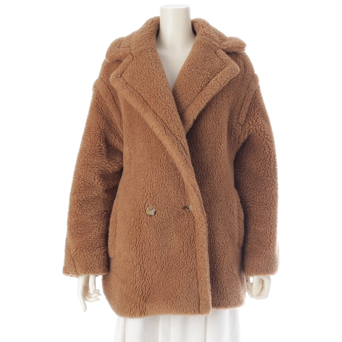 MAX MARA Teddy bear Camel Icon Short Boa coat outer 24210860726 Brown S
