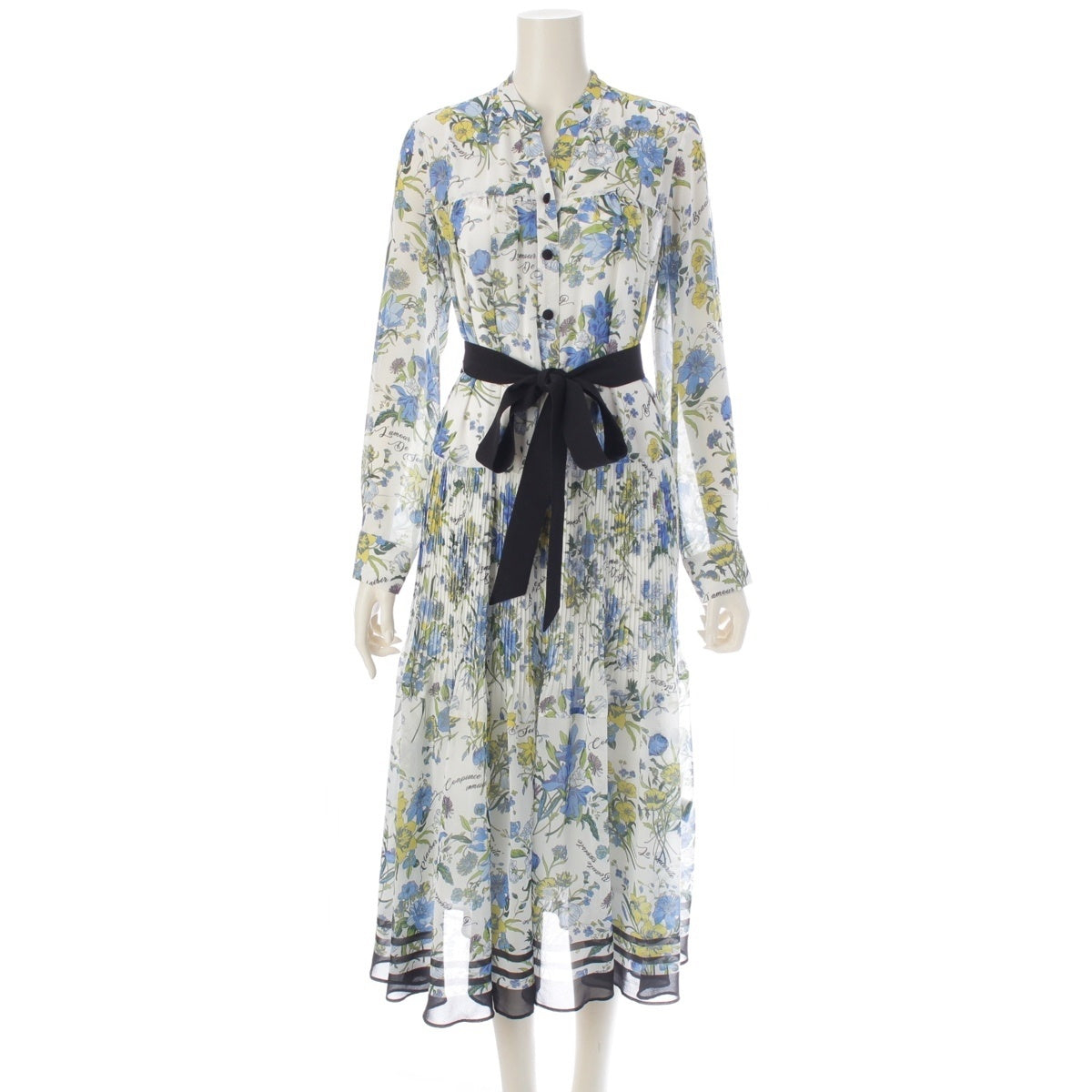 Diagram Grace Continental Botanical Print Pleated one piece 03221 white 36
