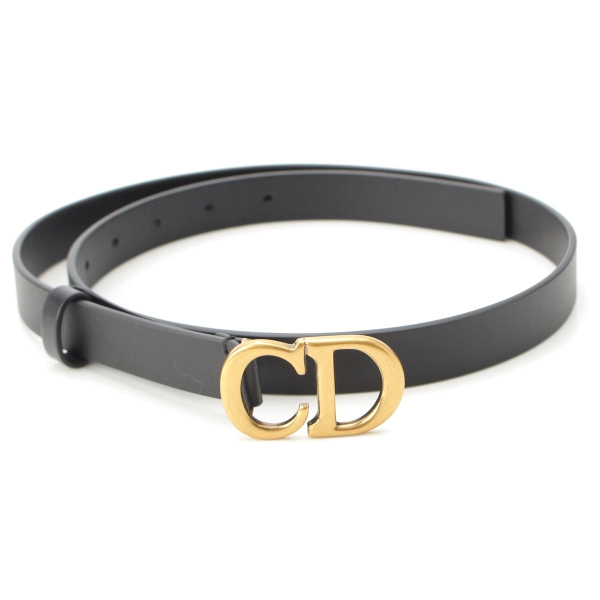 Dior CD logo belt 60‐MA‐0290 Black gold 80