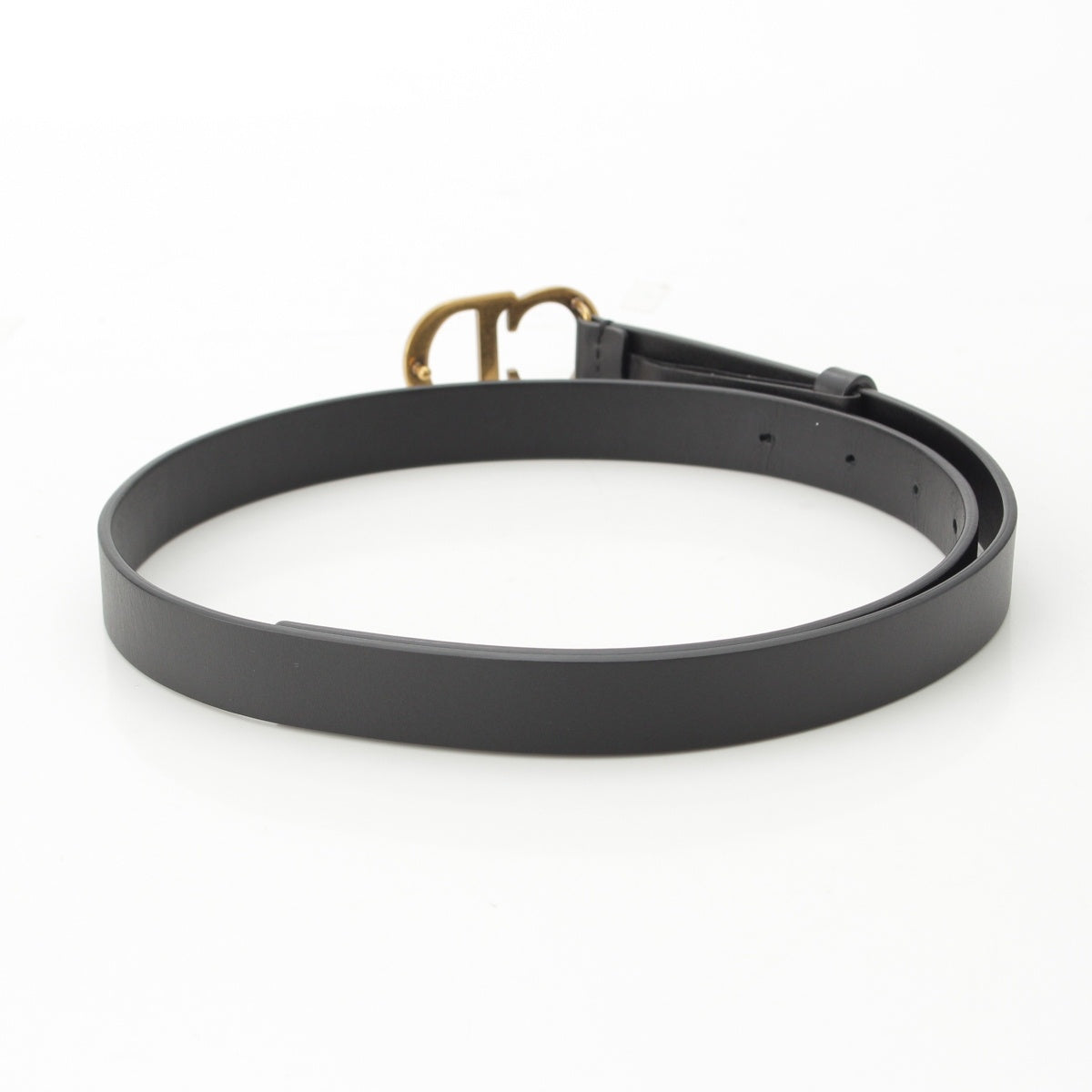 Dior CD logo belt 60‐MA‐0290 Black gold 80