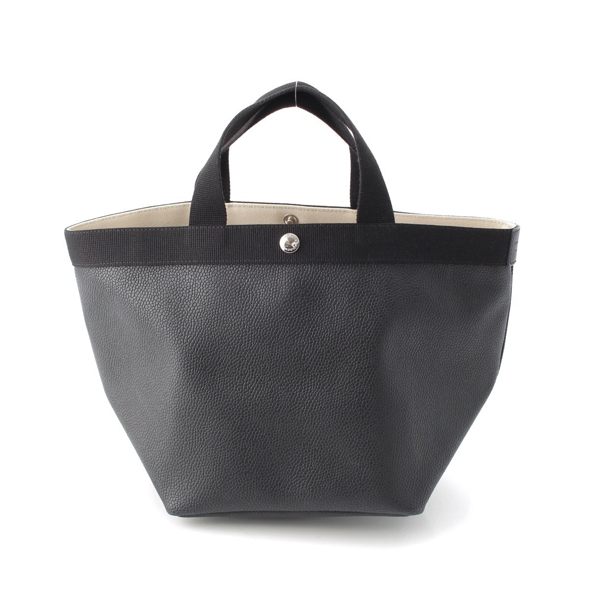 Herve Chapelier Coated canvas Luxe Line Boat Shape Tote Bag 707GP black