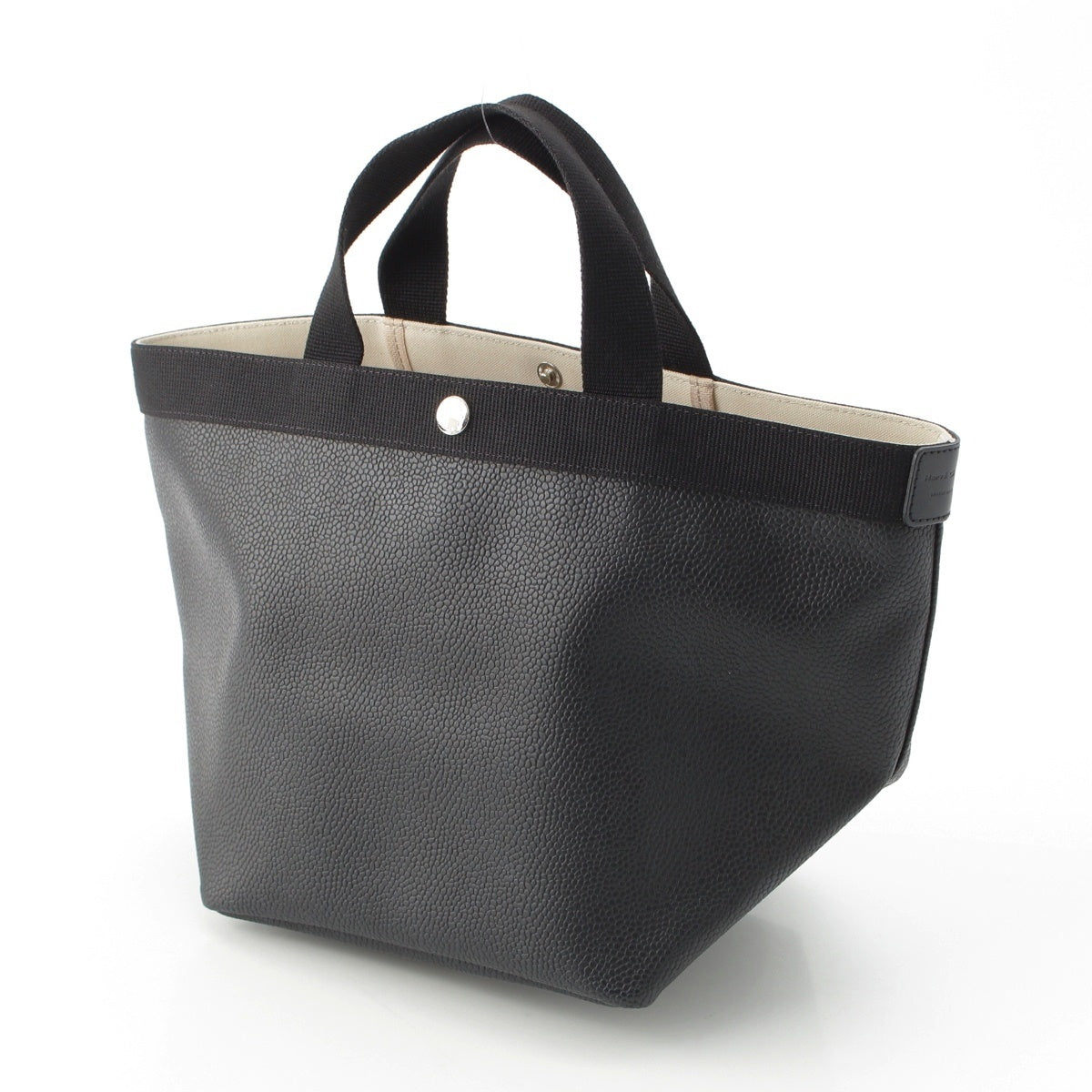 Herve Chapelier Coated canvas Luxe Line Boat Shape Tote Bag 707GP black