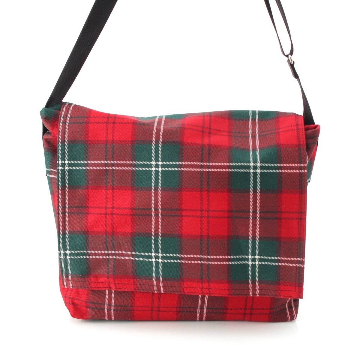 COMME des GARCONS Wool Canvas Check Pattern Messenger bag Crossbody Shoulder Bag GQ-K20 Red