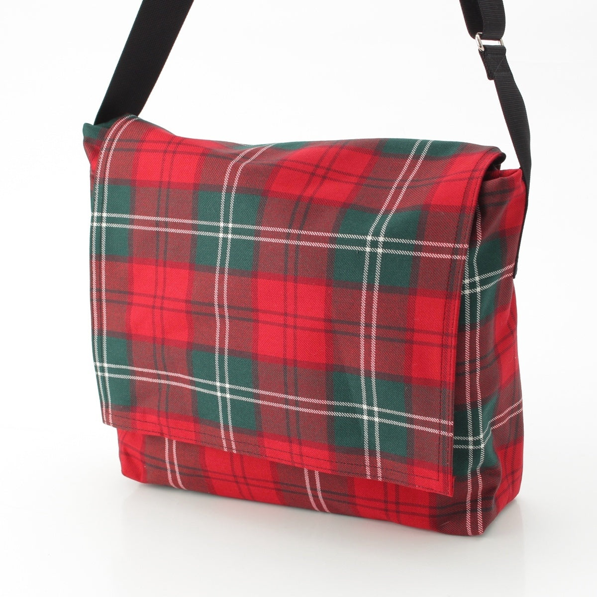 COMME des GARCONS Wool Canvas Check Pattern Messenger bag Crossbody Shoulder Bag GQ-K20 Red