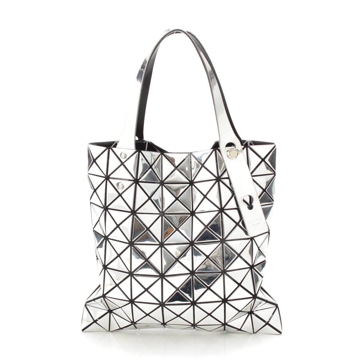 BAO BAO ISSEY MIYAKE Platinum Muline Small Tote Bag BB93-AG122 Silver