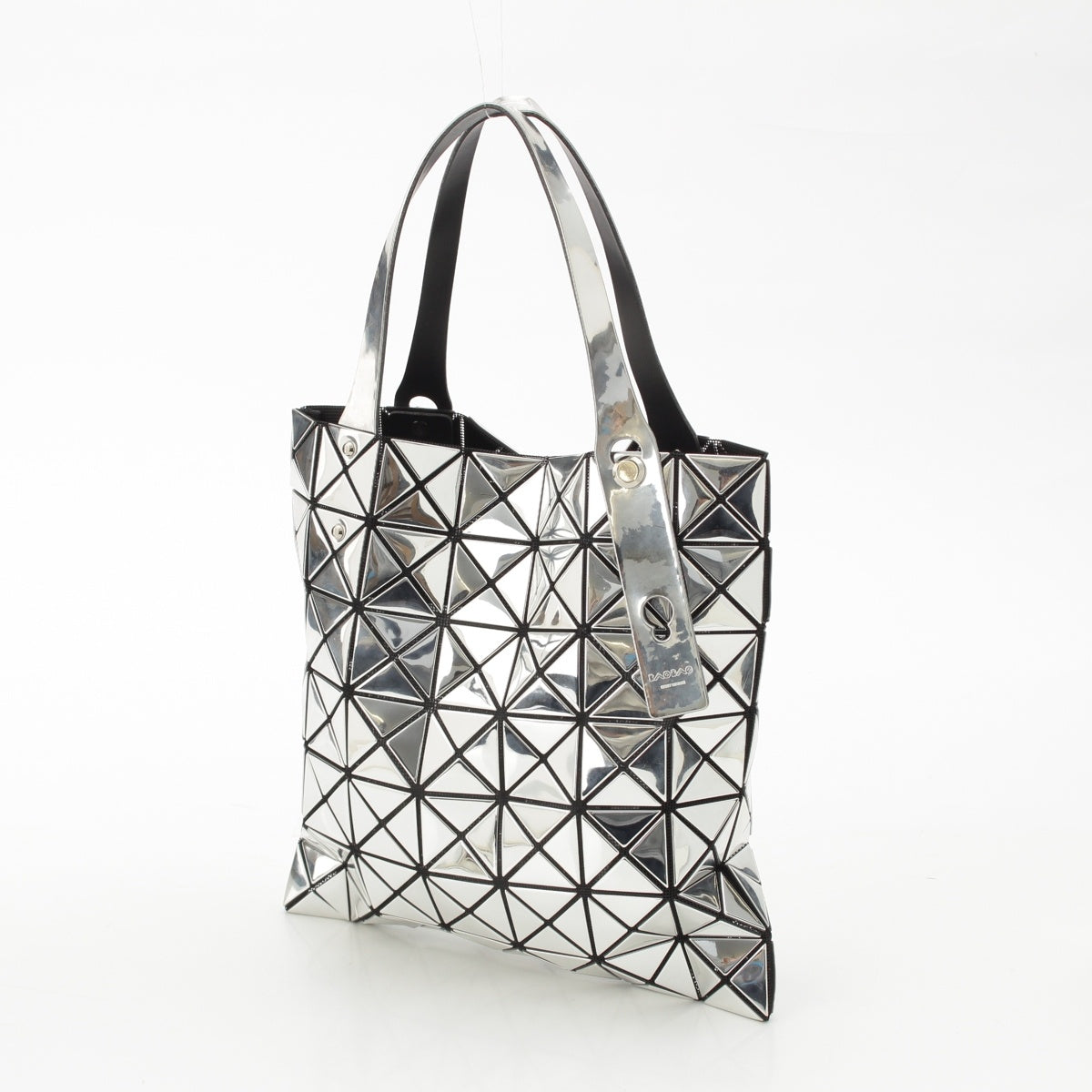 BAO BAO ISSEY MIYAKE Platinum Muline Small Tote Bag BB93-AG122 Silver