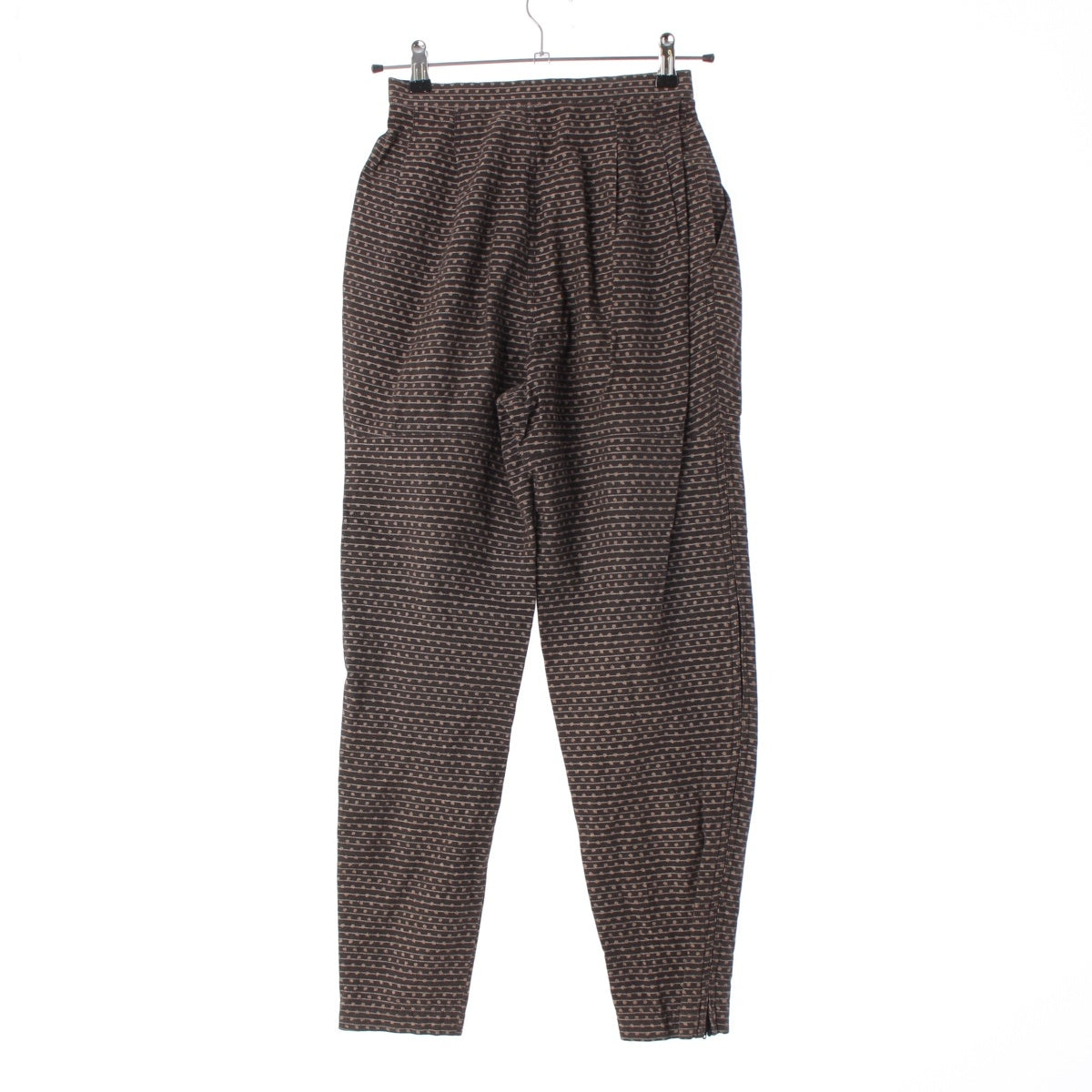 ISSEY MIYAKE All-over pattern, modified, side zip, tapered Pants Bottoms JA43374 Brown beige 9