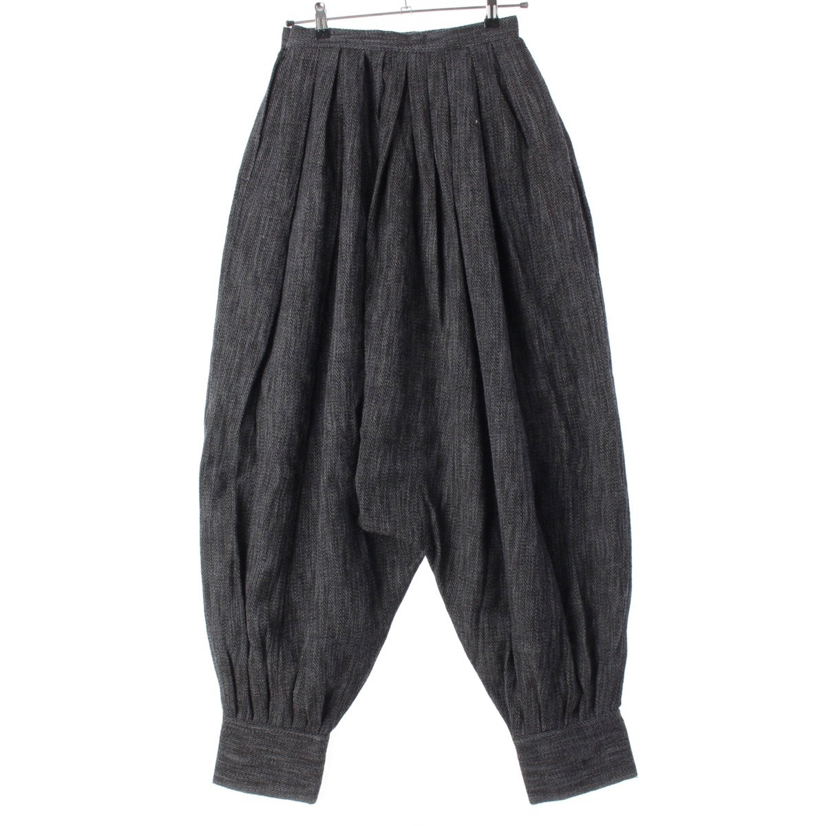 ISSEY MIYAKE Wool silk Single color tag oversized super high waist Pants Bottoms EM47153 Blue Grey Black 8