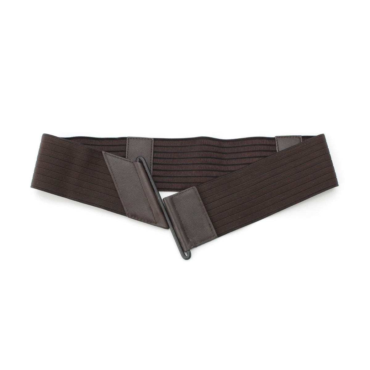 ISSEY MIYAKE leather Bias Design belt Dark brown