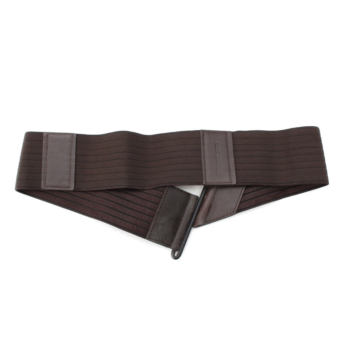 ISSEY MIYAKE leather Bias Design belt Dark brown