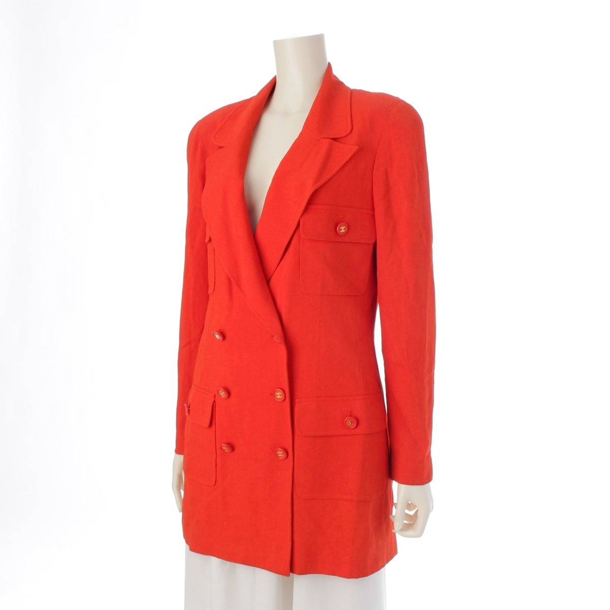 CHANEL COCO Mark 4P Double tailored jacket outer P07532 Red 40
