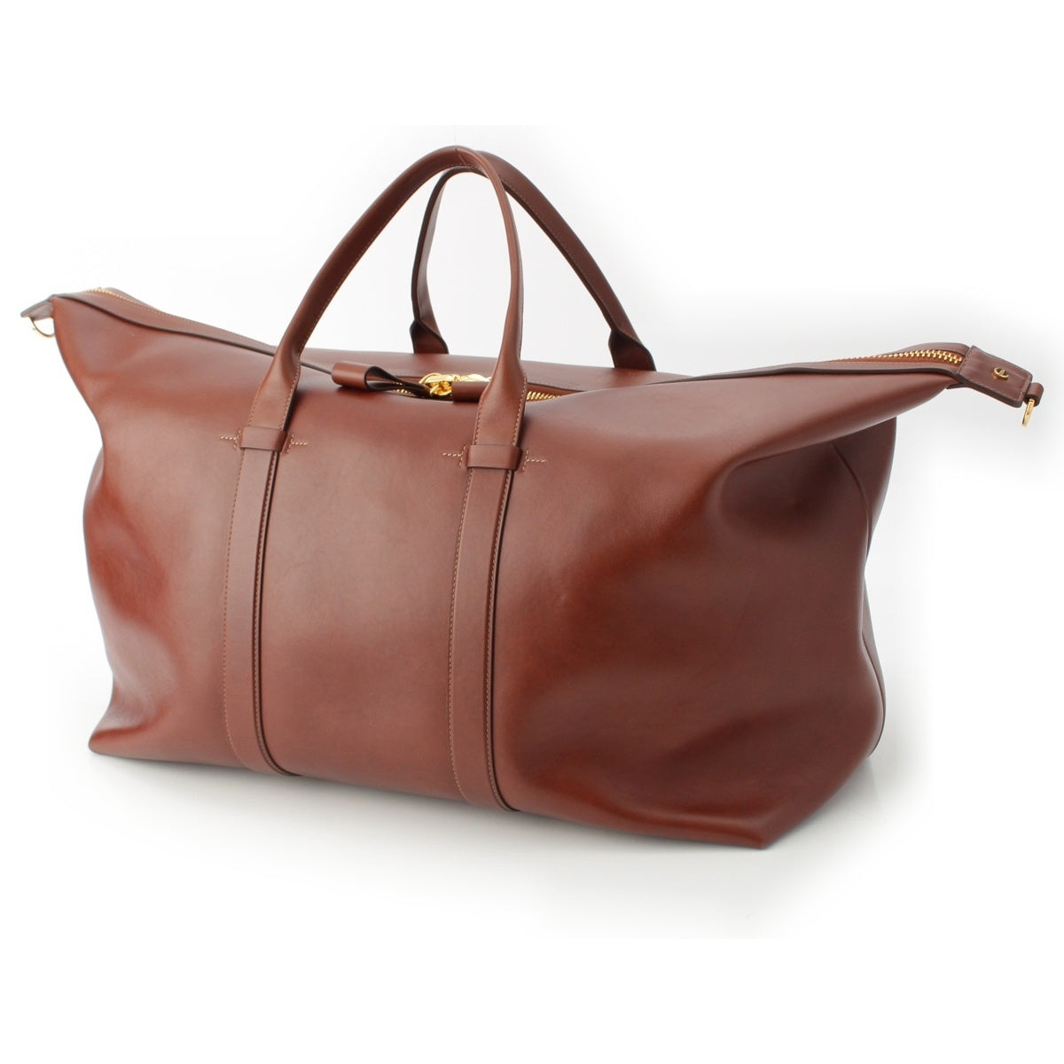 TOM FORD Calf leather Buckley 2WAY Big Shoulder Boston bag Brown