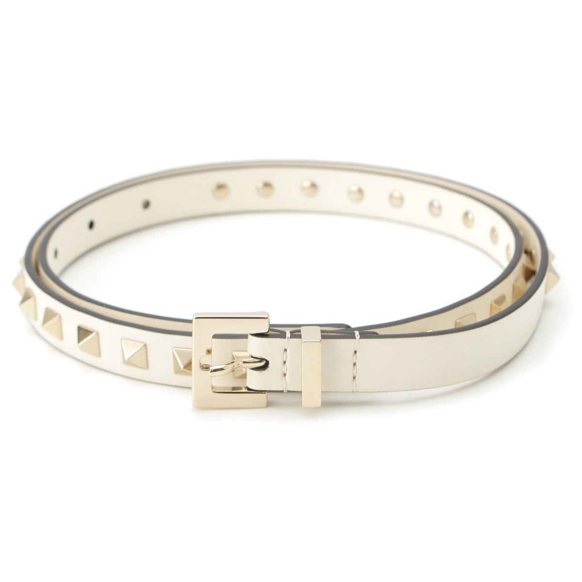 VALENTINO Rock studs belt 3W0T0535PLX white