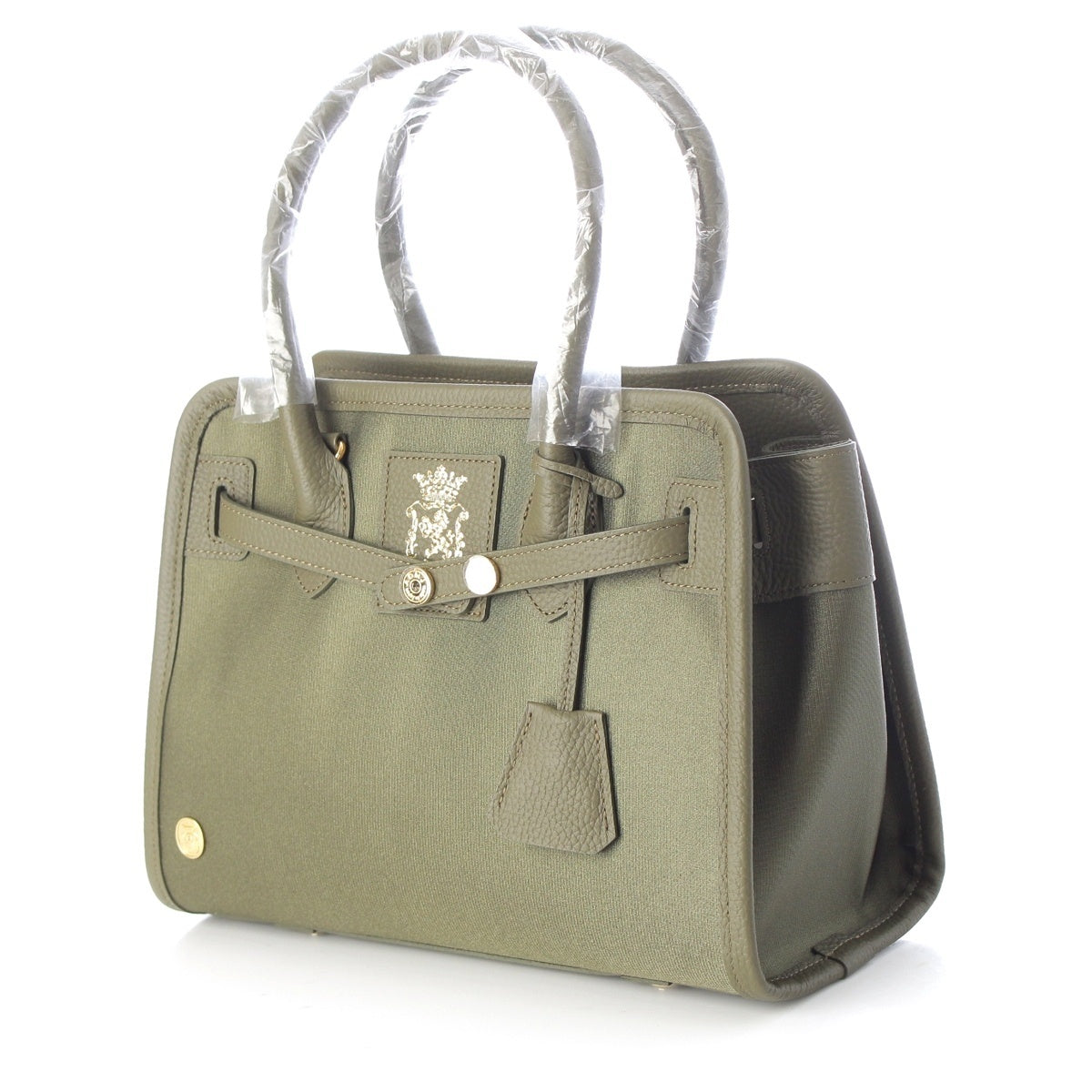 ADMJアクセソワ Acessois de Mademoiselle Nylon Luxe Marquise Motif Tote Bag M green