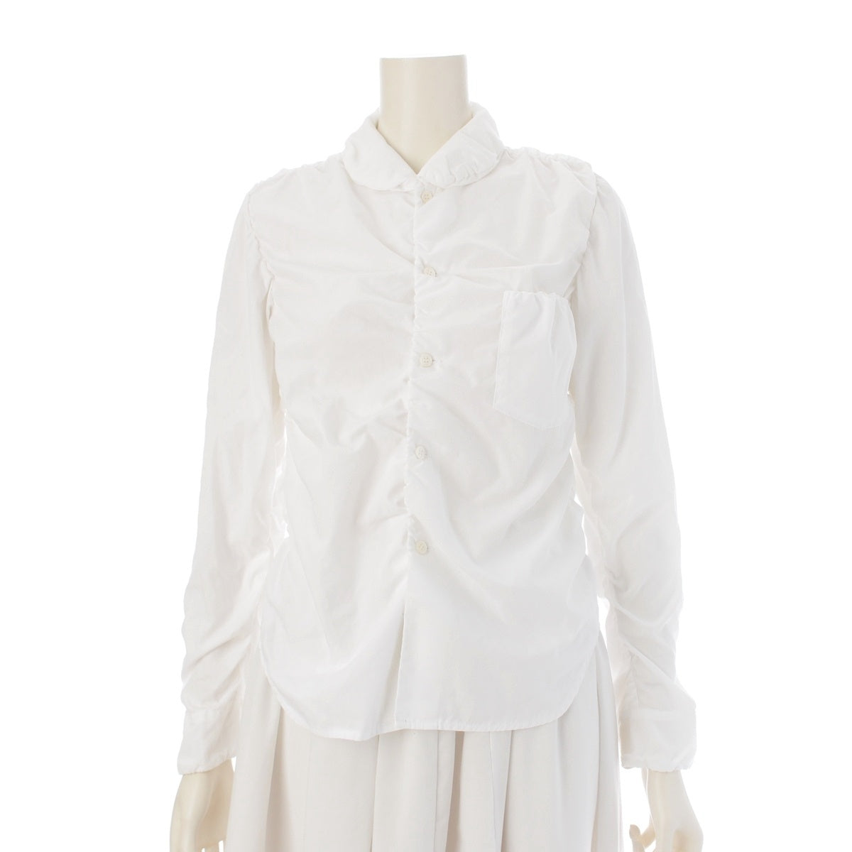 COMME des GARCONS COMME des GARCONS Comcom Polyester cotton design Long sleeve shirt tops white XS