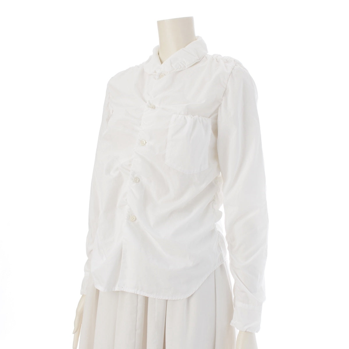 COMME des GARCONS COMME des GARCONS Comcom Polyester cotton design Long sleeve shirt tops white XS