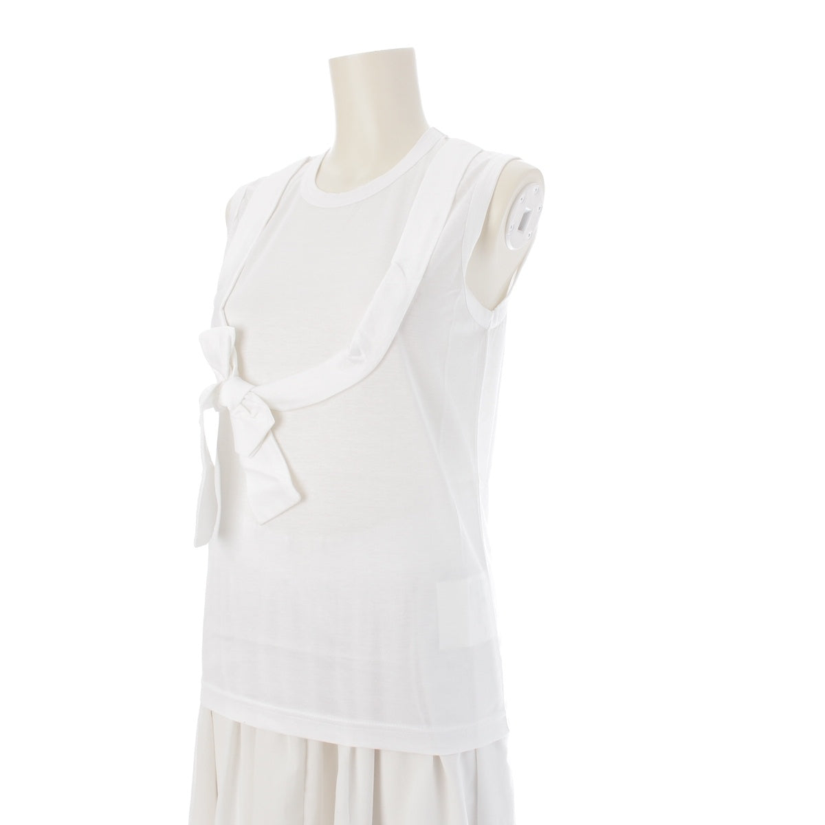COMME des GARCONS cotton Ribbon design Tank top tops GO-T057 white