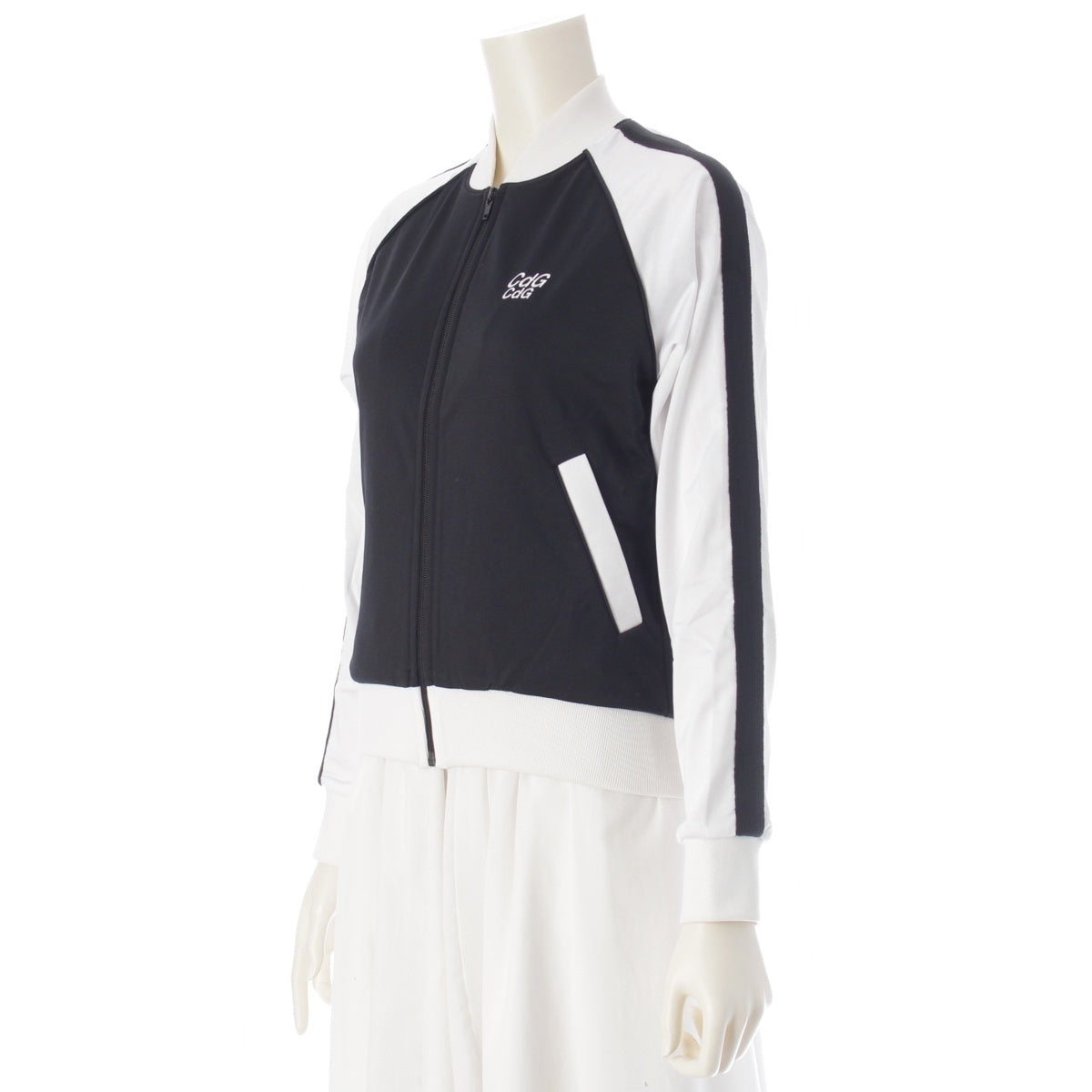 COMME des GARCONS COMME des GARCONS Comcom logo track jacket Jersey AD2005 Black x white S