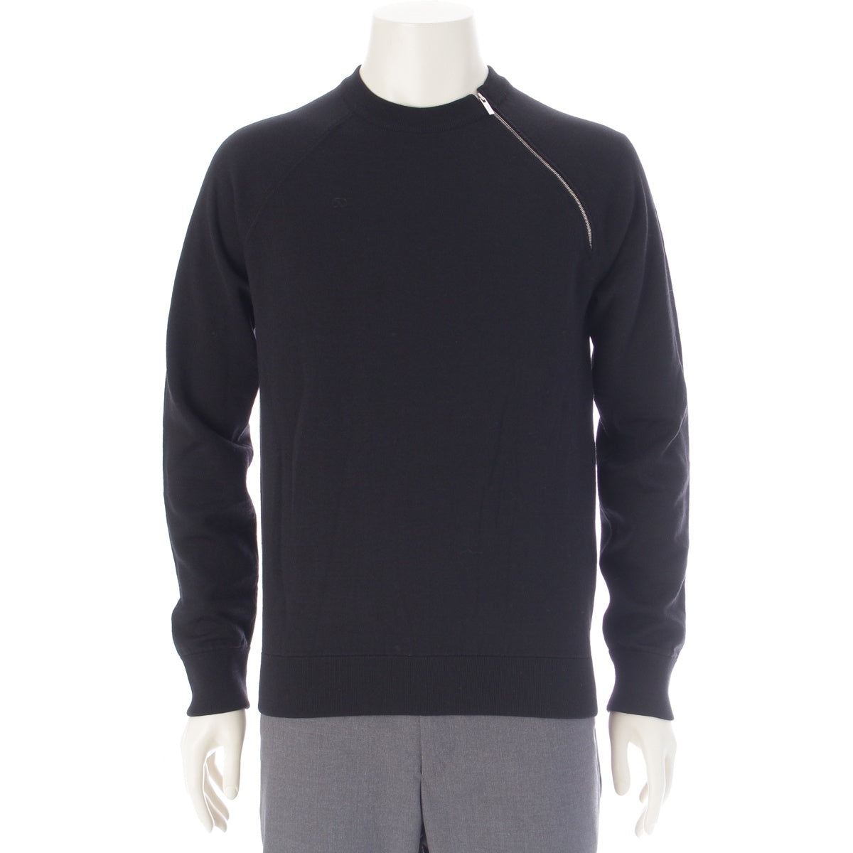 DIOR HOMME wool Zip crew neck sweater 863M631ZT904 black S
