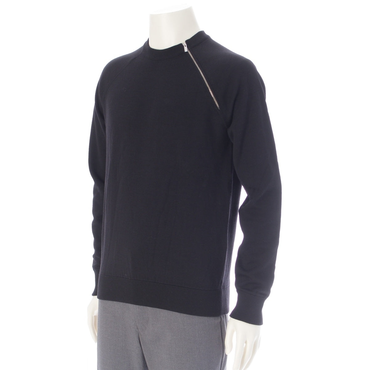 DIOR HOMME wool Zip crew neck sweater 863M631ZT904 black S