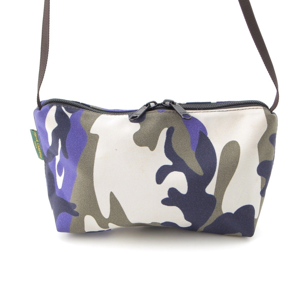 Herve Chapelier Nylon Square Camouflage Shoulder Bag 2884F Griblue