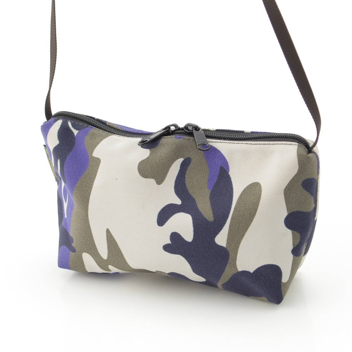 Herve Chapelier Nylon Square Camouflage Shoulder Bag 2884F Griblue