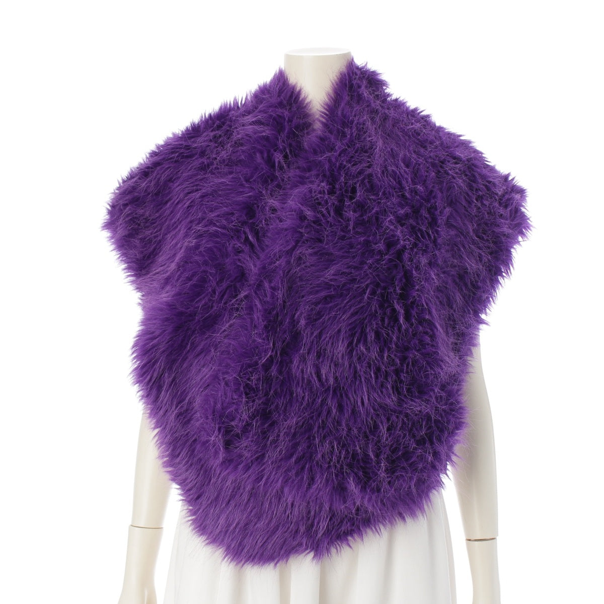 COMME des GARCONS acrylic Fur deformed jacket stole Best GJ-050740 purple