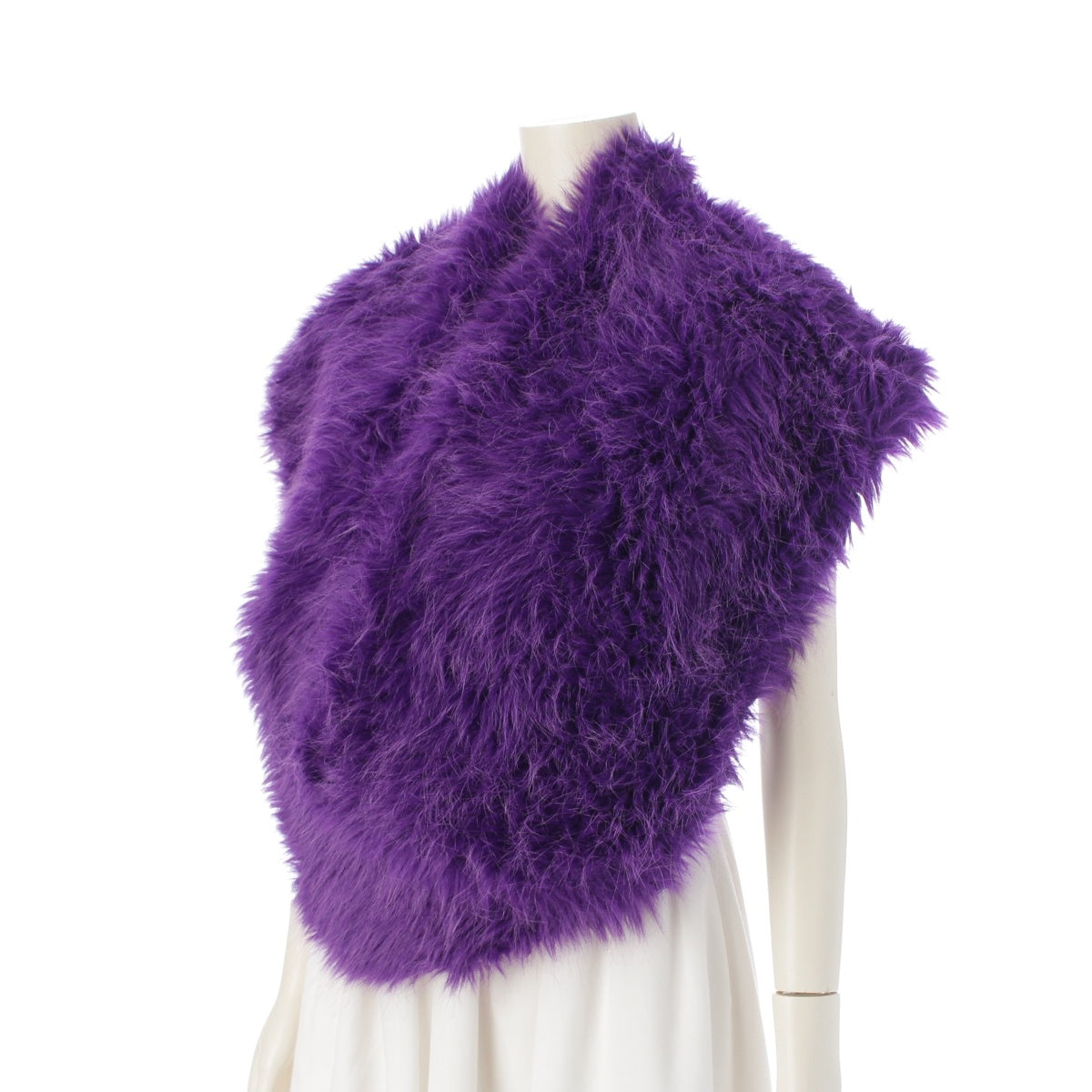 COMME des GARCONS acrylic Fur deformed jacket stole Best GJ-050740 purple
