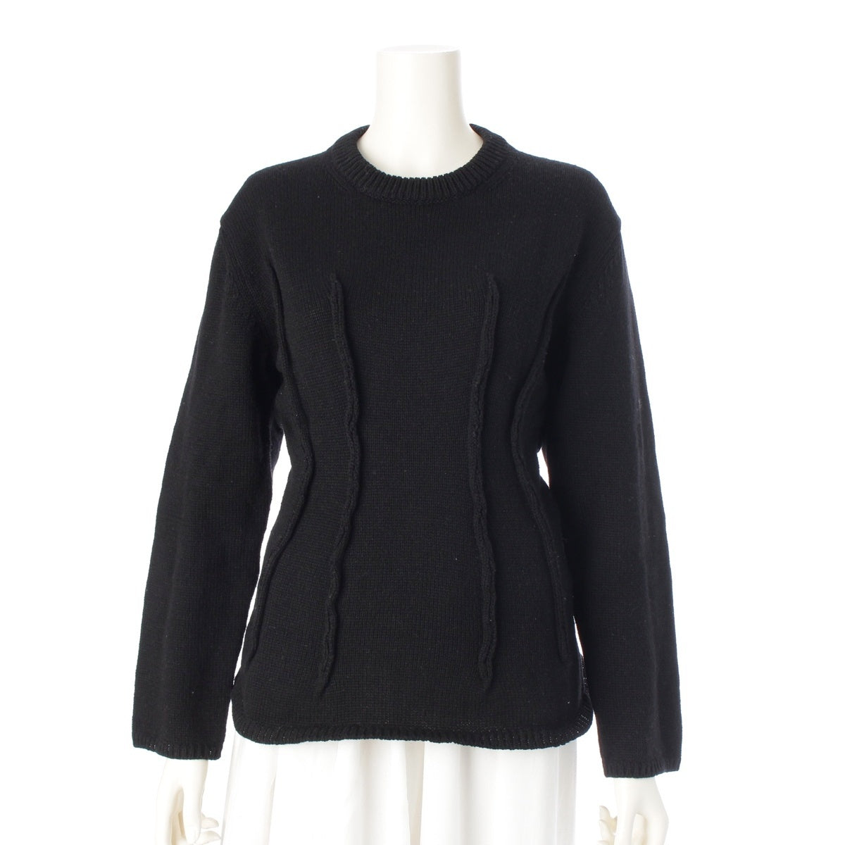COMME des GARCONS wool Outseam knit sweater tops GJ-N503 black XS
