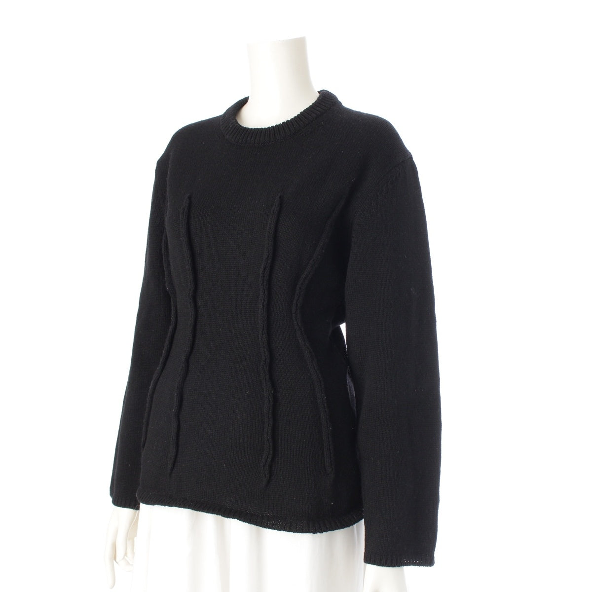 COMME des GARCONS wool Outseam knit sweater tops GJ-N503 black XS