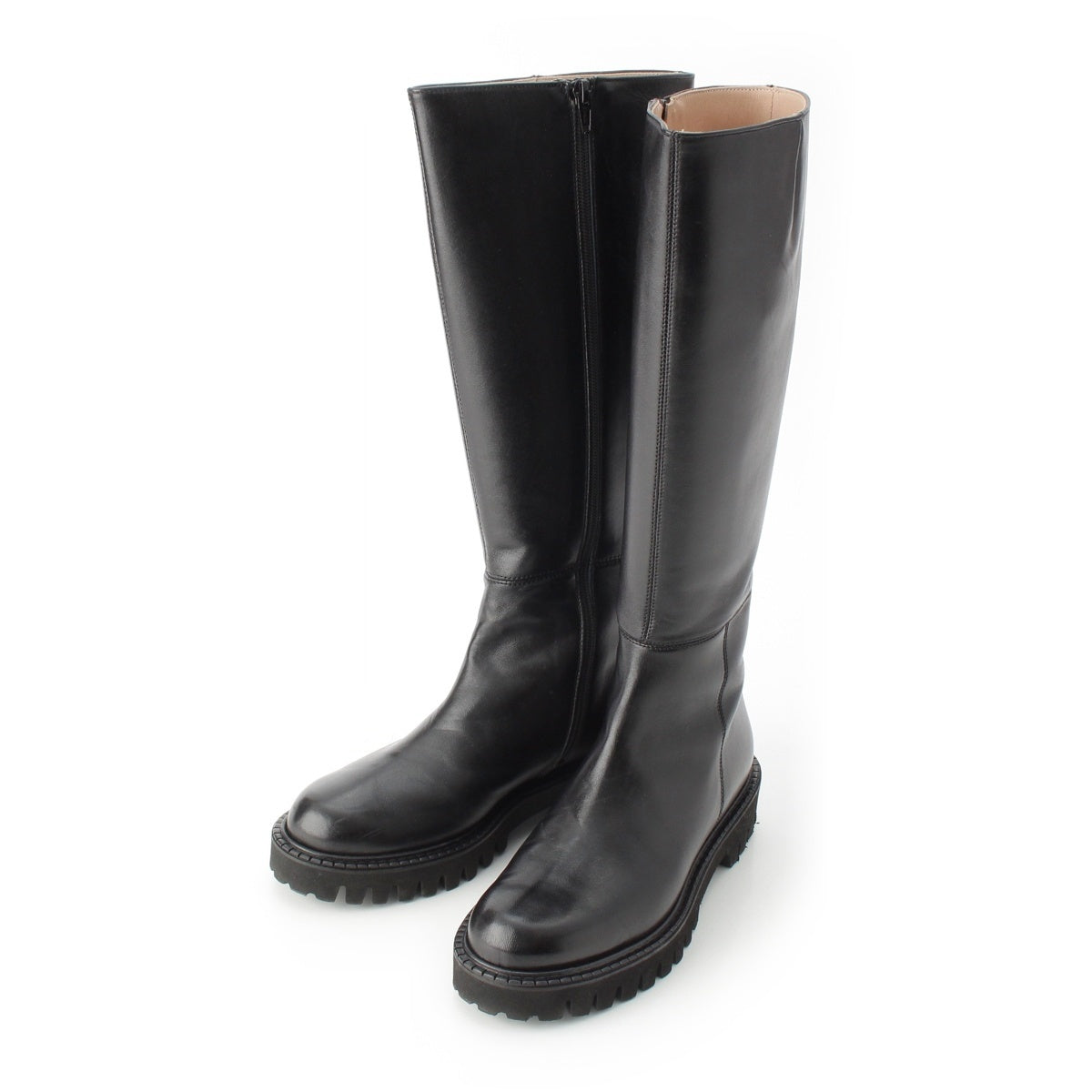 CORSO ROMA 9 Corso Roma Nove leather long boots shoes black 36