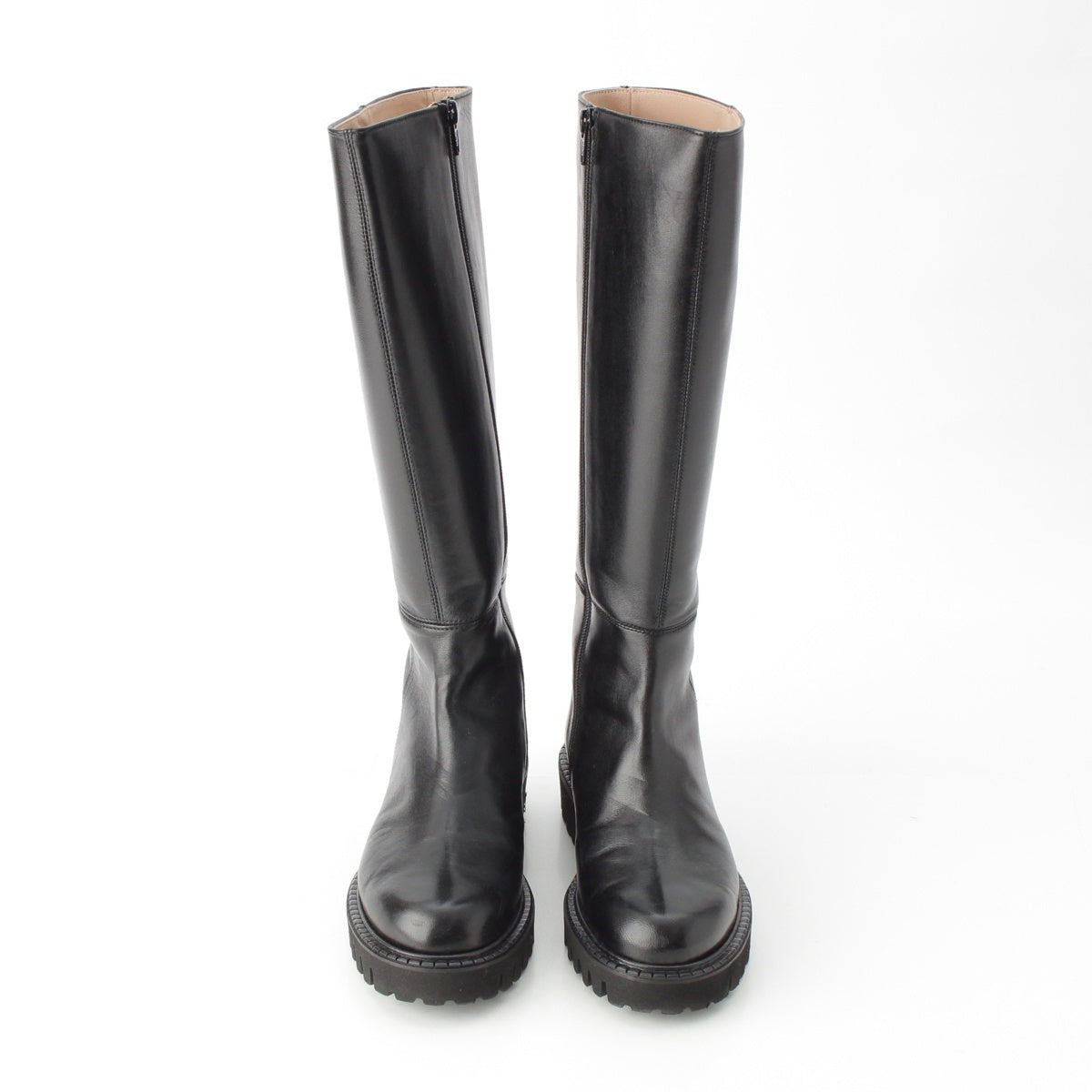 CORSO ROMA 9 Corso Roma Nove leather long boots shoes black 36
