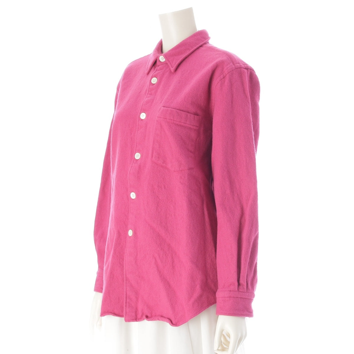 COMME des GARCONS HOMME Tanaka Omu Nylon-blend wool Wool felting silver tag Long sleeve shirt HB-070010 pink