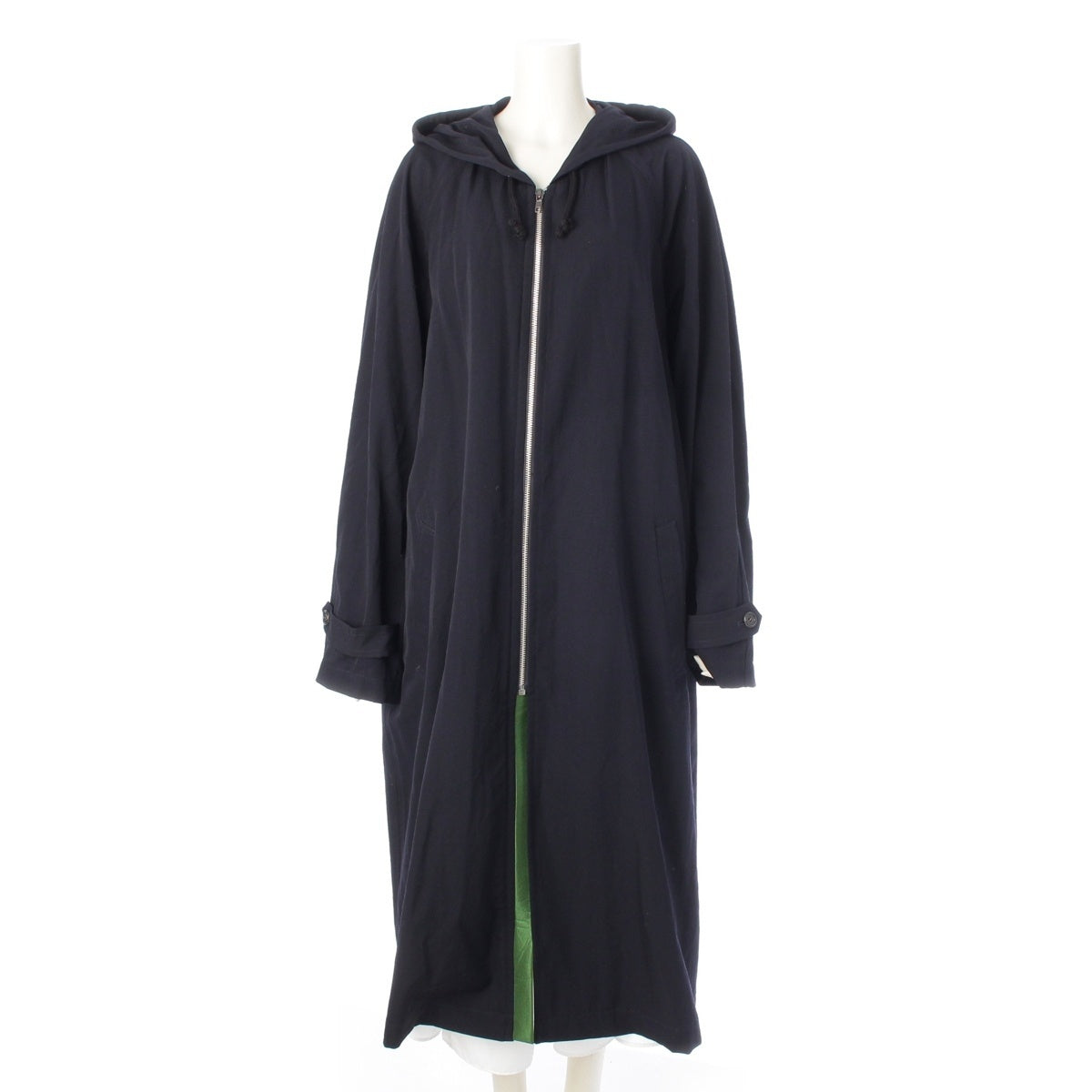 COMME des GARCONS Tanaka Omu wool Raglan long hoodie coat HC-04006M Navy M