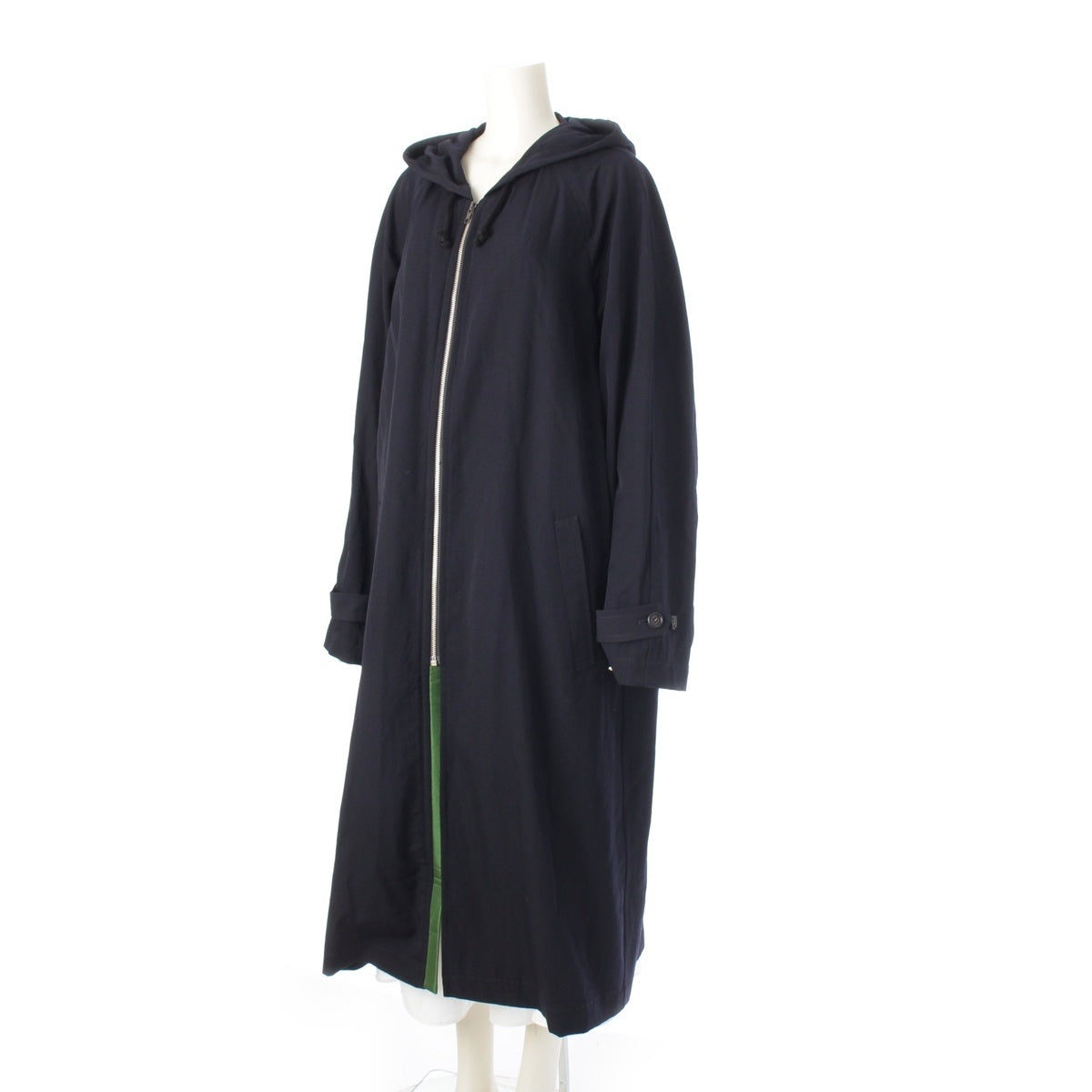 COMME des GARCONS Tanaka Omu wool Raglan long hoodie coat HC-04006M Navy M