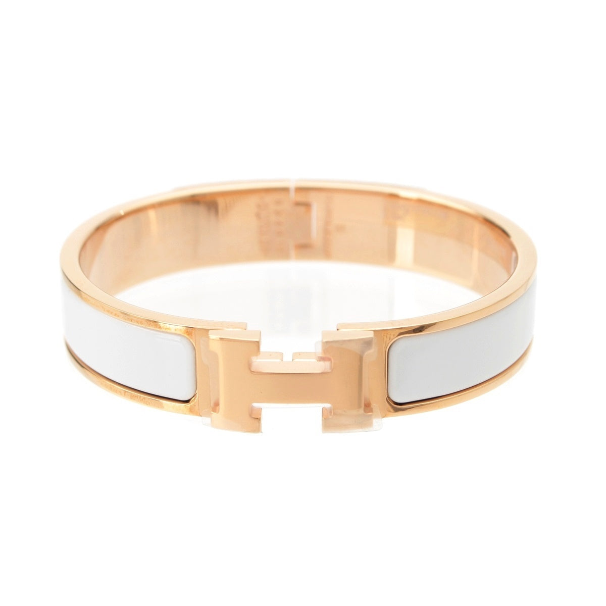 HERMES CLIC H Click Clack PM H bracelet Bangle Accessories Blanc White