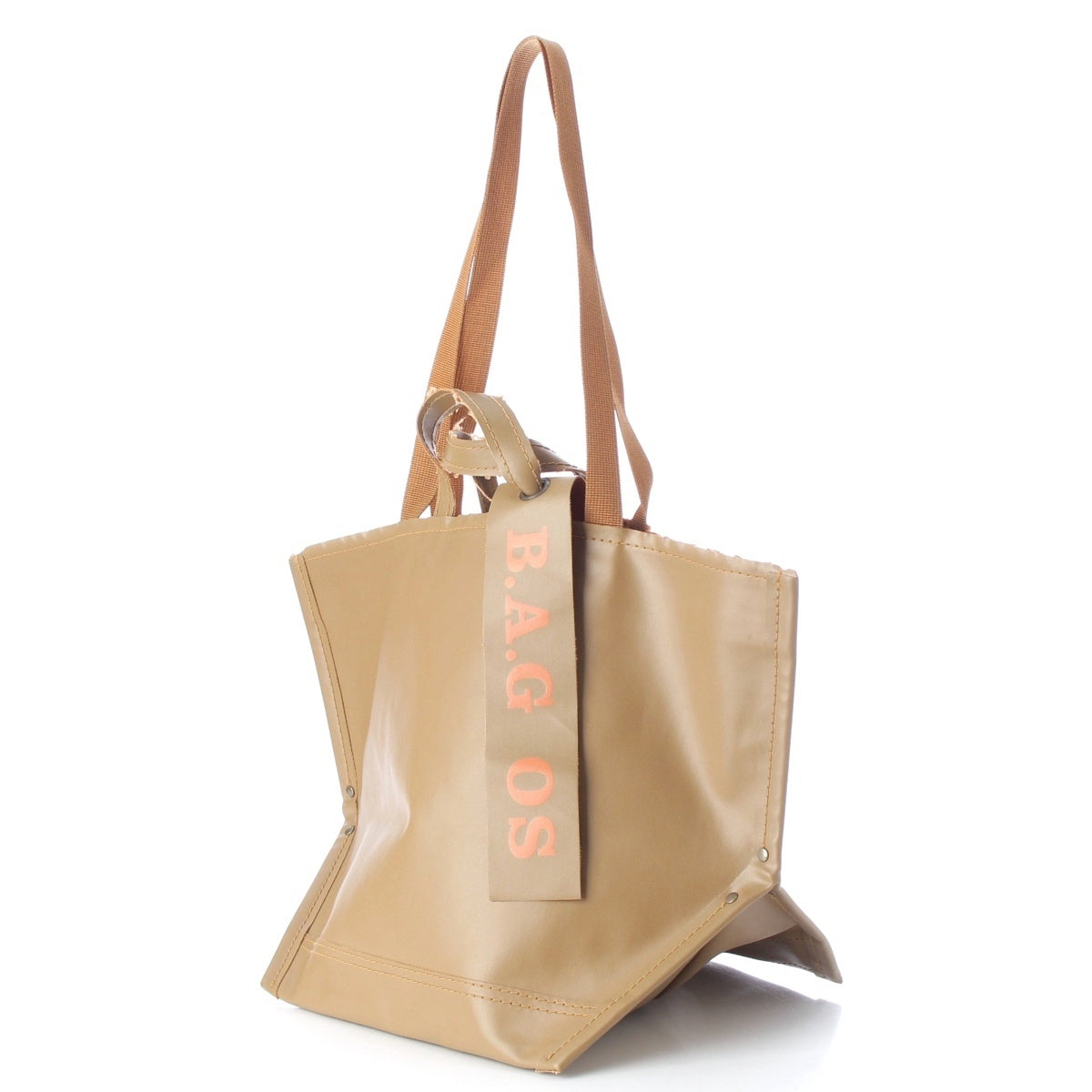 ebagos PVC 2way Y-shape Tote Bag beige L