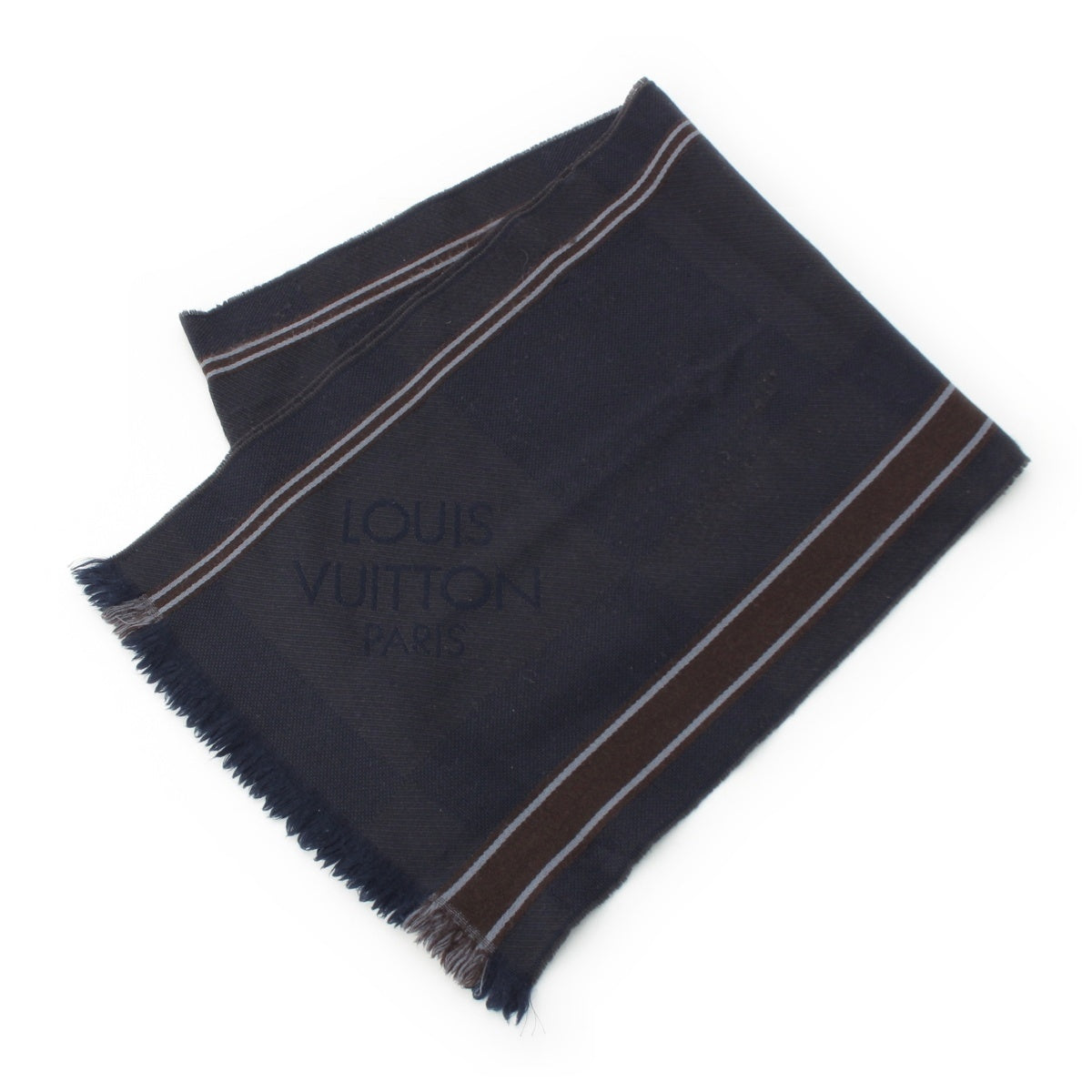 LOUIS VUITTON Damier Echarpe Messager Scarf Navy