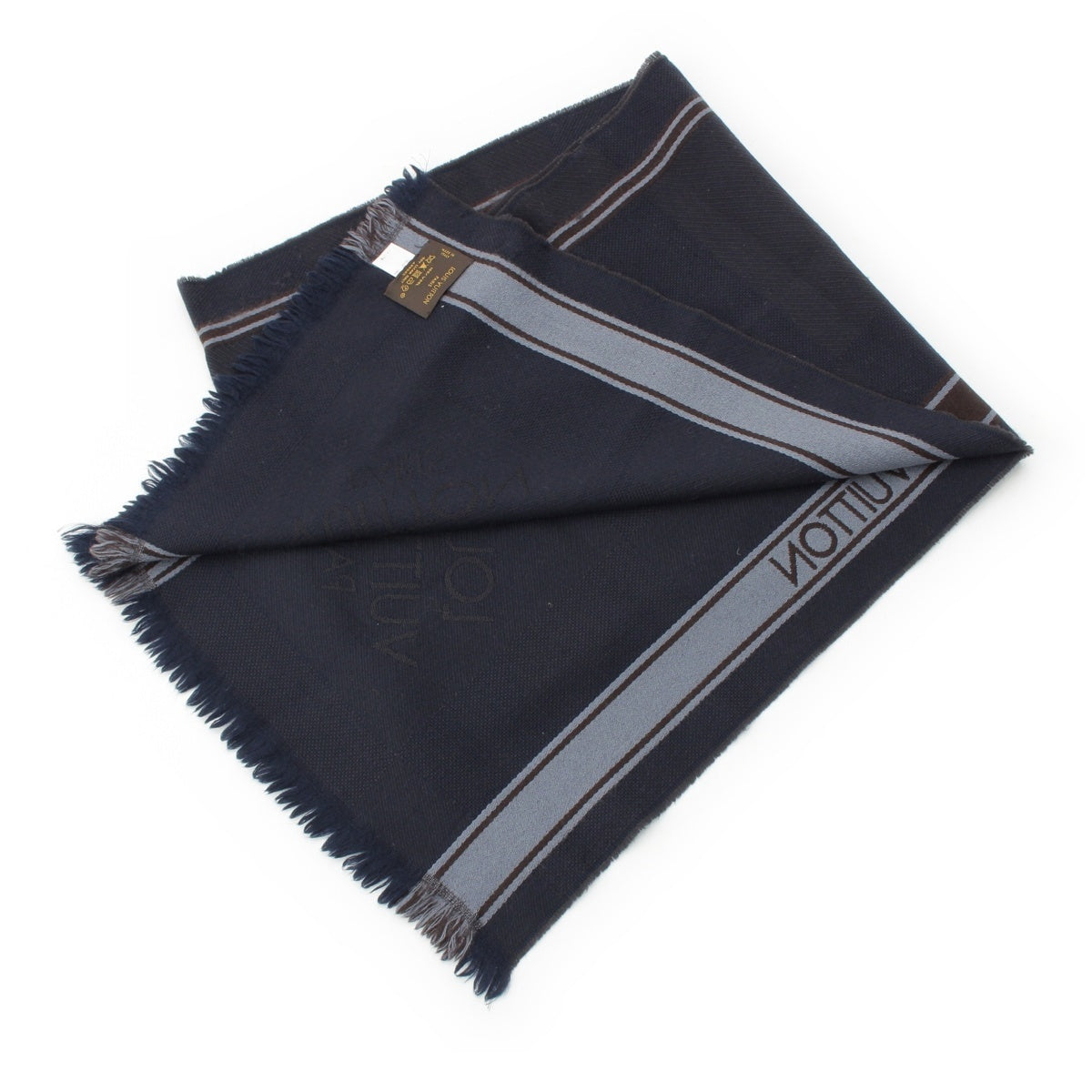 LOUIS VUITTON Damier Echarpe Messager Scarf Navy