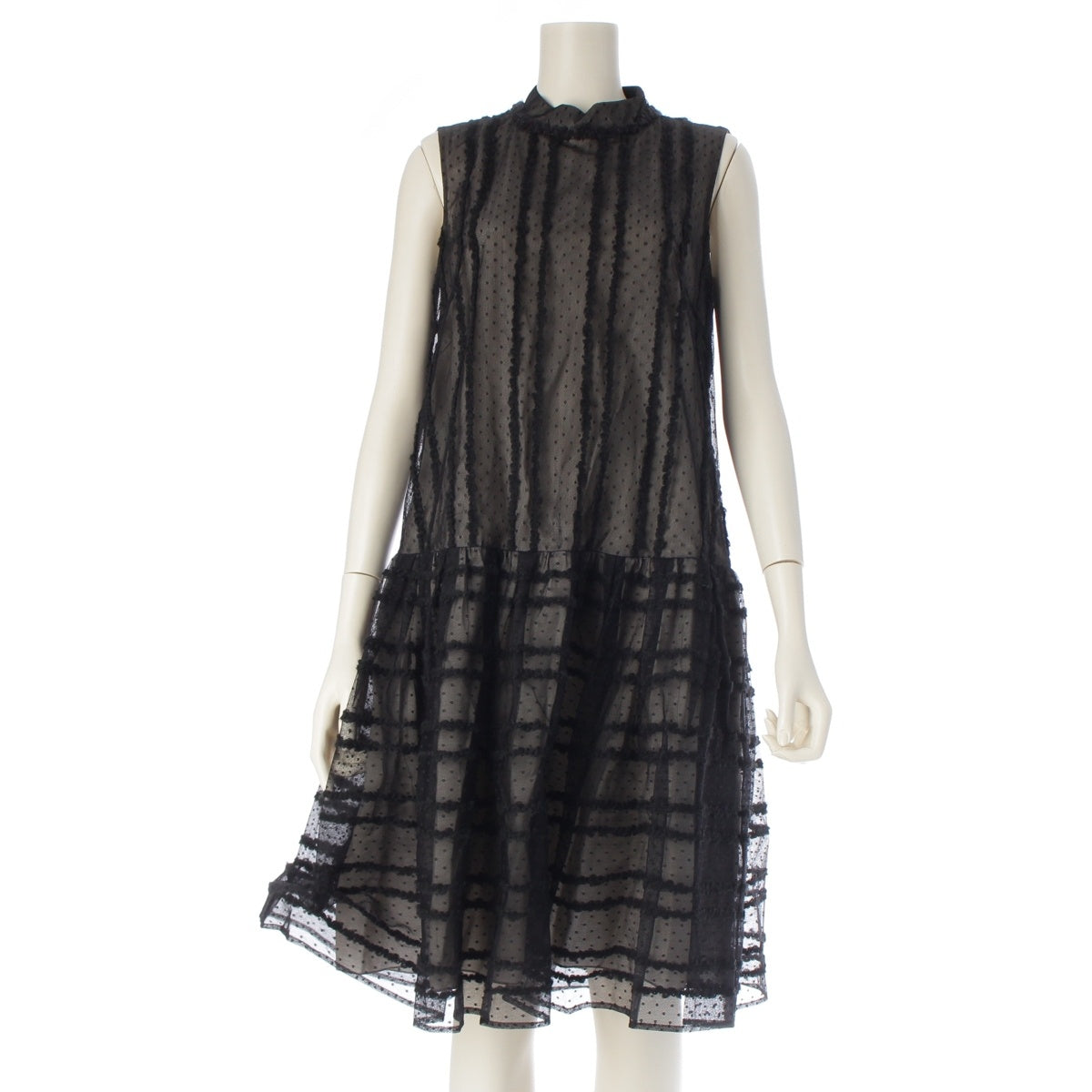 FOXEY Jupiter Sleeveless one piece dress 41771 Beige black 40