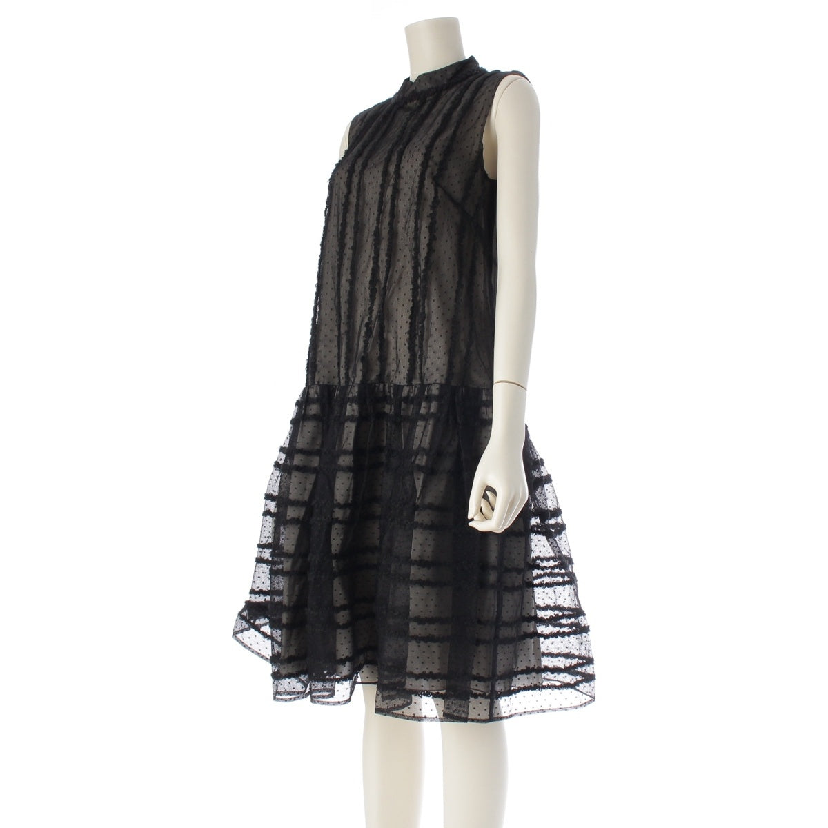 FOXEY Jupiter Sleeveless one piece dress 41771 Beige black 40