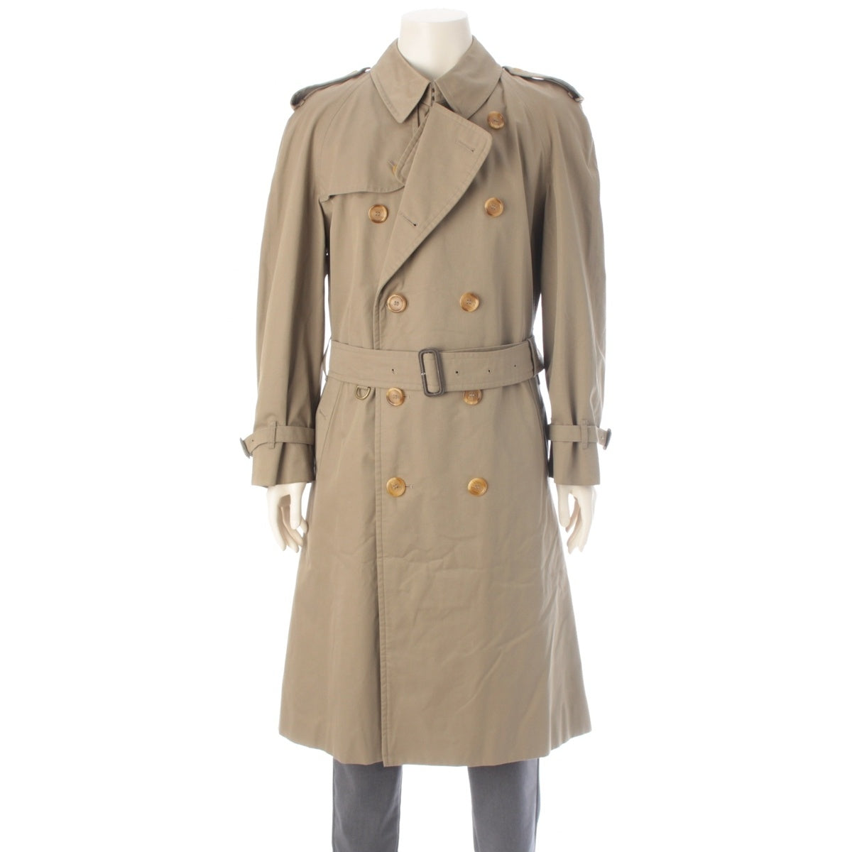 BURBERRY cotton vintage trench coat outer beige R50