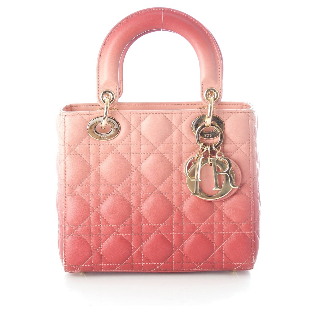 Christian Dior My Lady Dior Cannage Gradient 2-Way Shoulder Bag Handbag pink