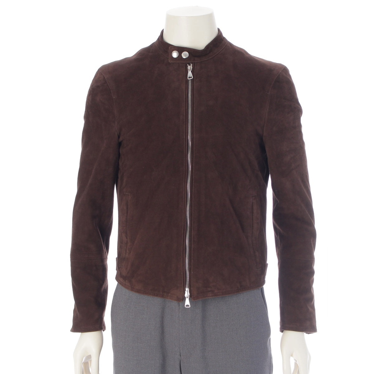 EMMETI Goatskin JURI GOAT SKIN SUEDE SINGLE Riders jacket GIAPPONE-074 Dark brown 44