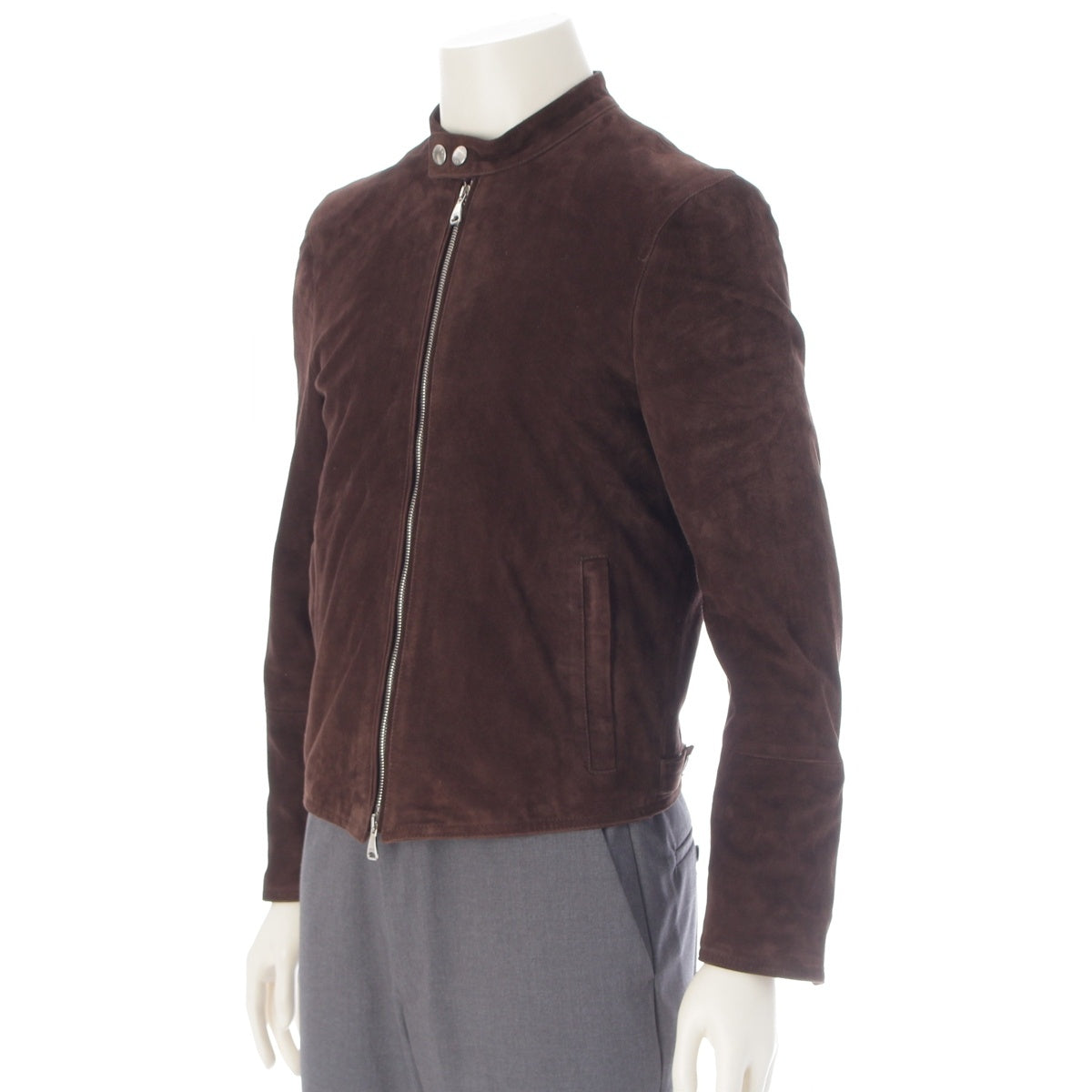 EMMETI Goatskin JURI GOAT SKIN SUEDE SINGLE Riders jacket GIAPPONE-074 Dark brown 44