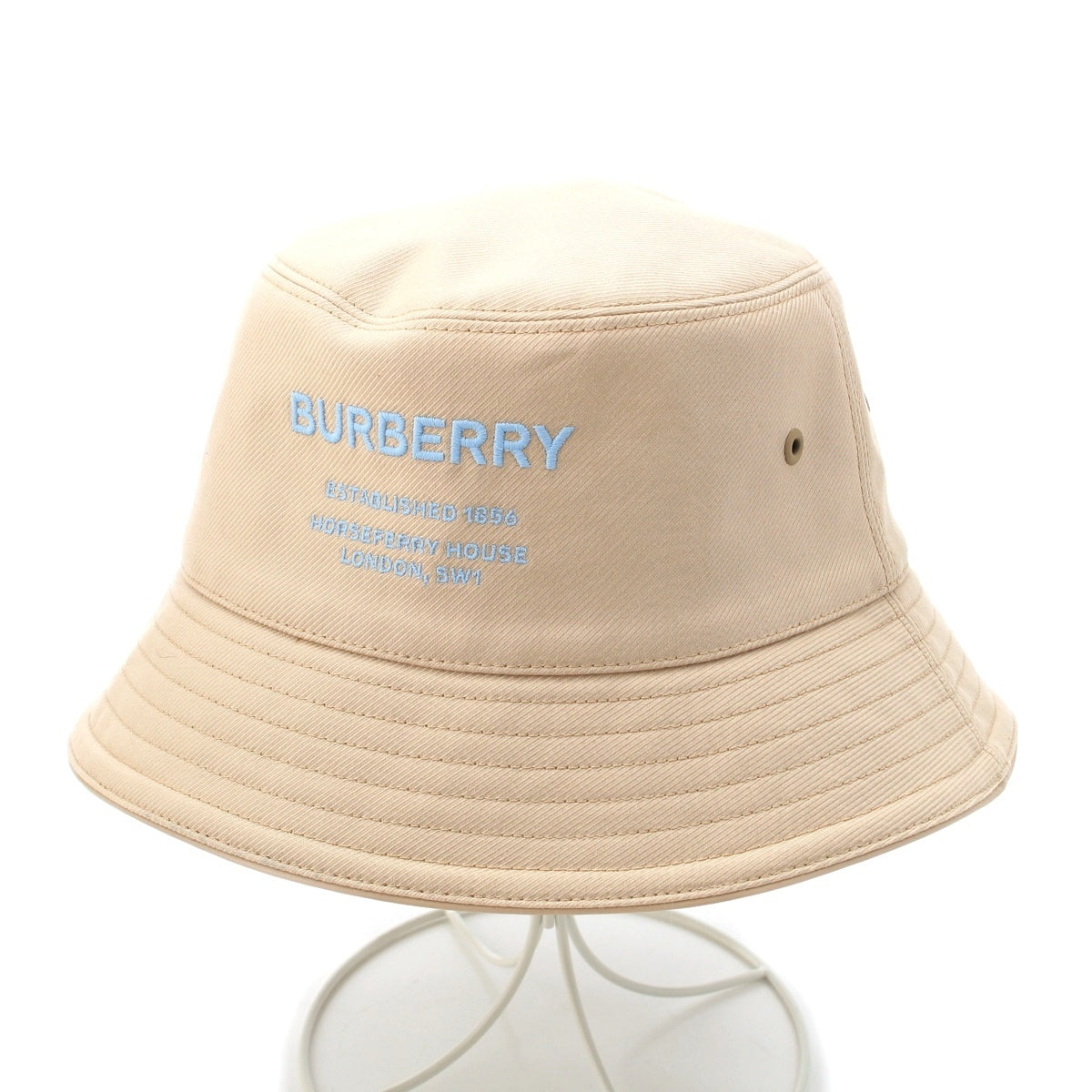 BURBERRY cotton Embroidered logo bucket hat hat beige M