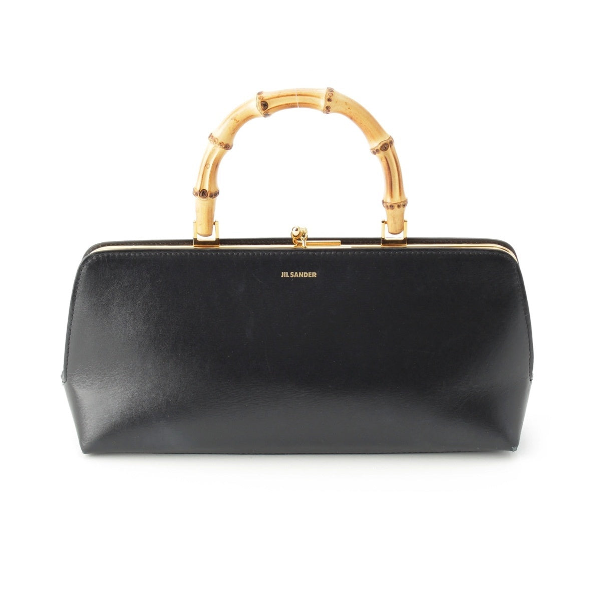JIL SANDER GOJI BAMBOO clasp Handbag black